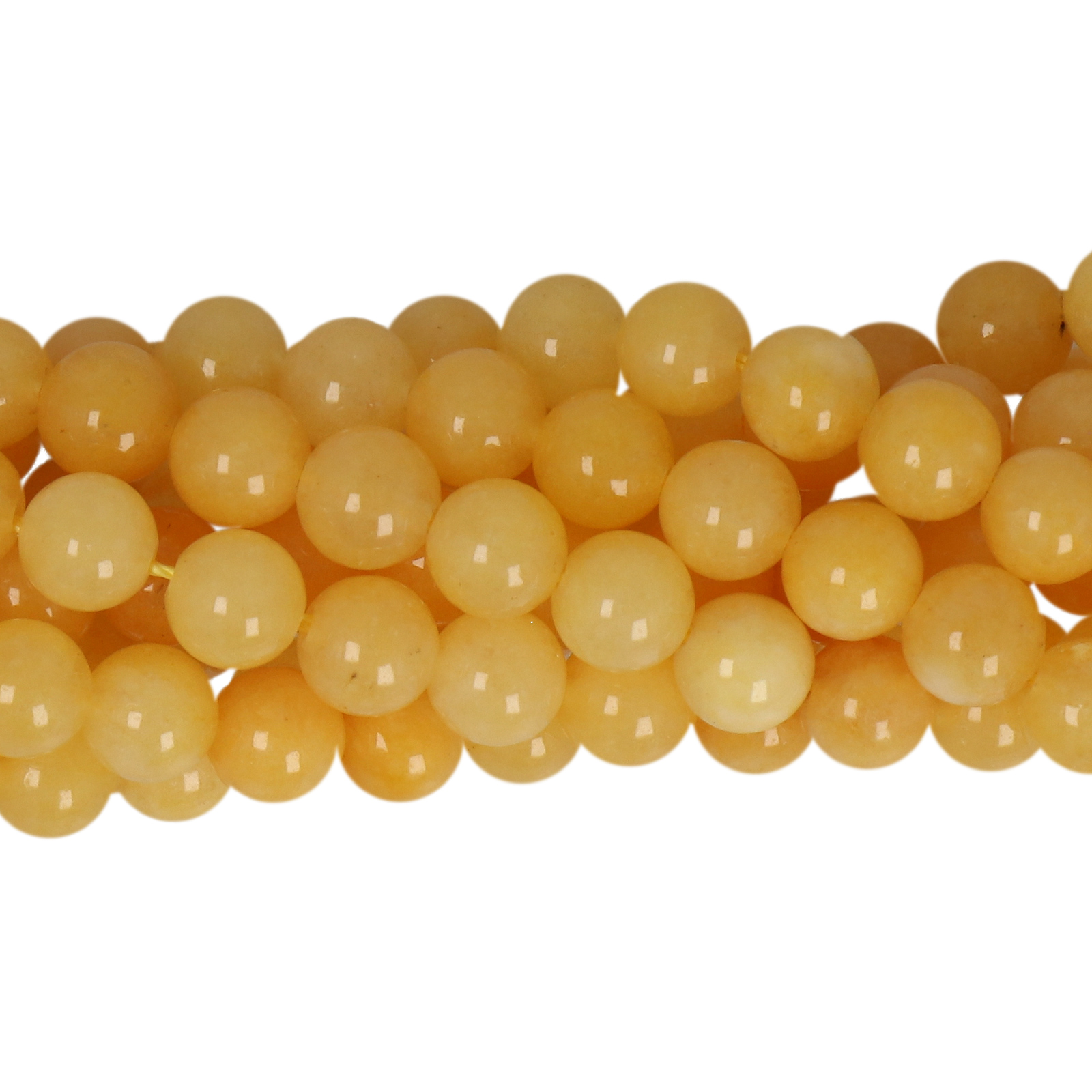 dyed jade gelb glatt runde 6mm | strang 38/40cm