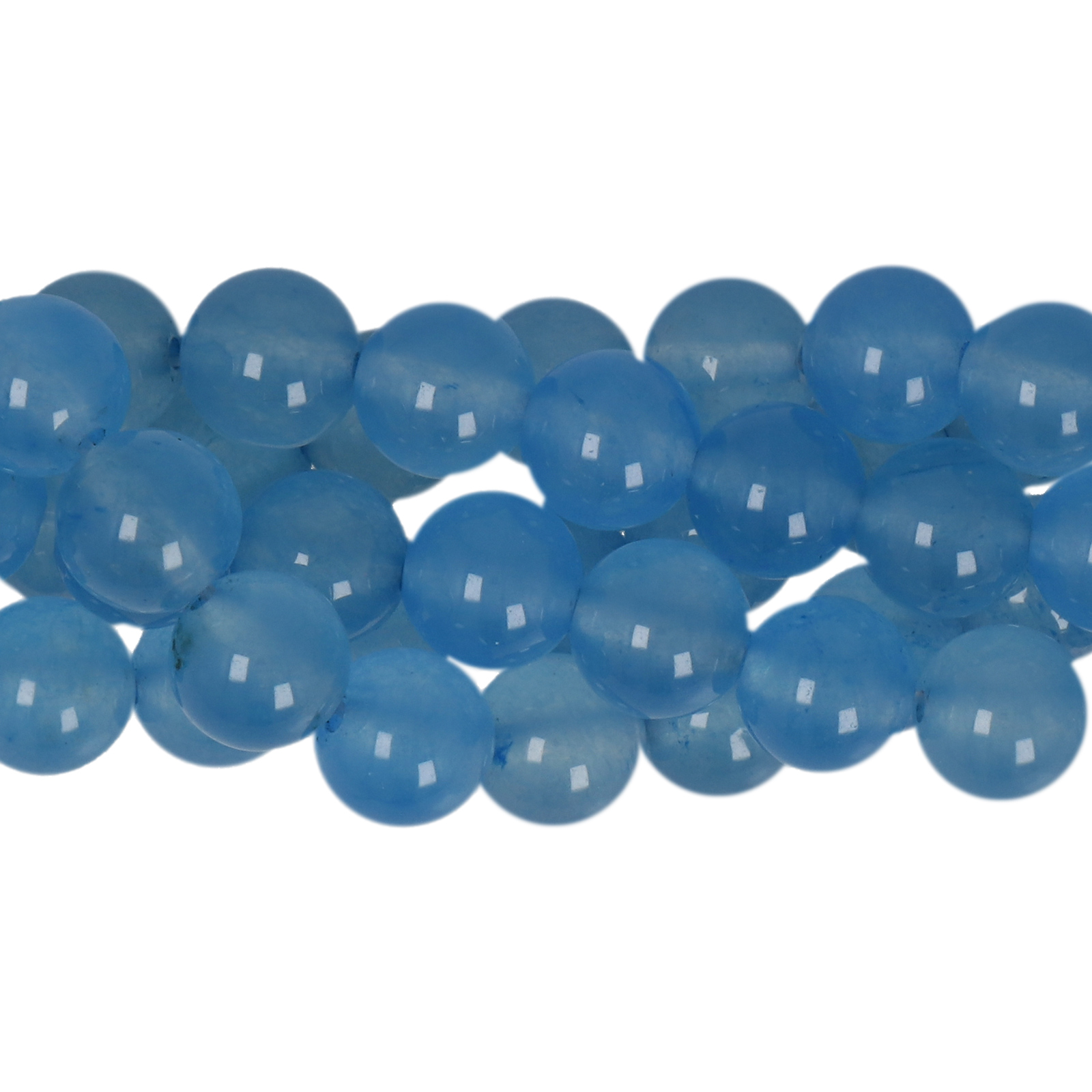 dyed jade hellblau glatt runde 8mm | strang 38/40cm