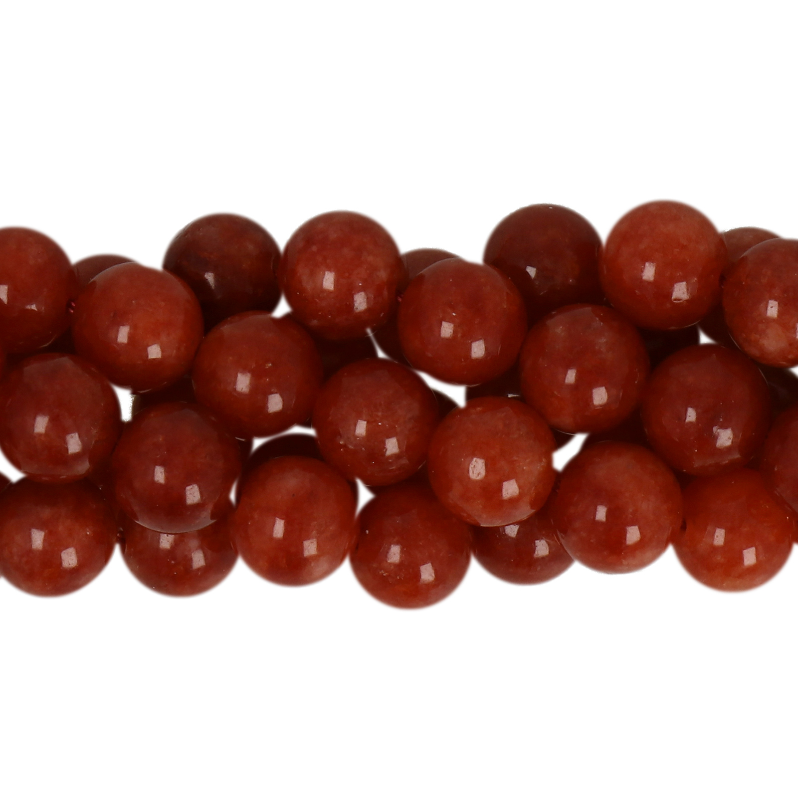 dyed jade red smooth round 8mm | 15/16-inch strand