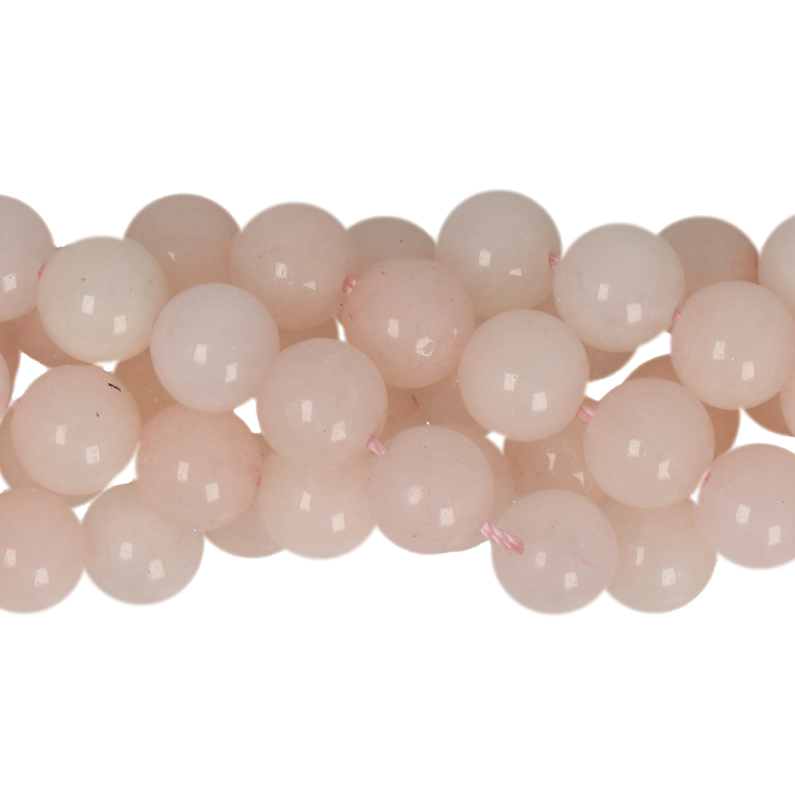 dyed jade pink smooth round 8mm | 15/16-inch strand