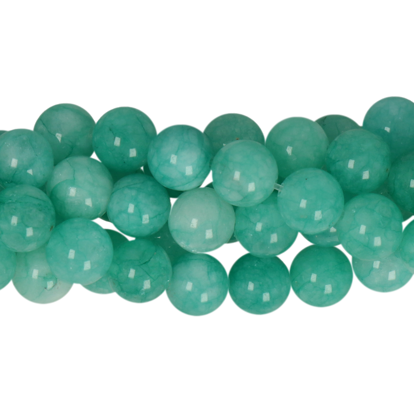 dyed jade aqua green smooth round 8mm | 15/16-inch strand