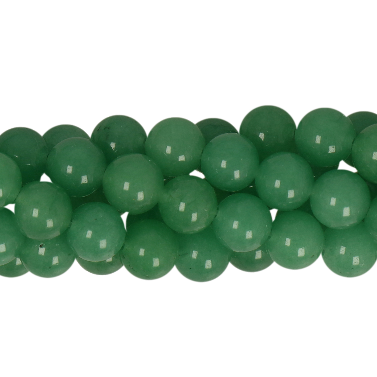 dyed jade green glatt runde 8mm | strang 38/40cm