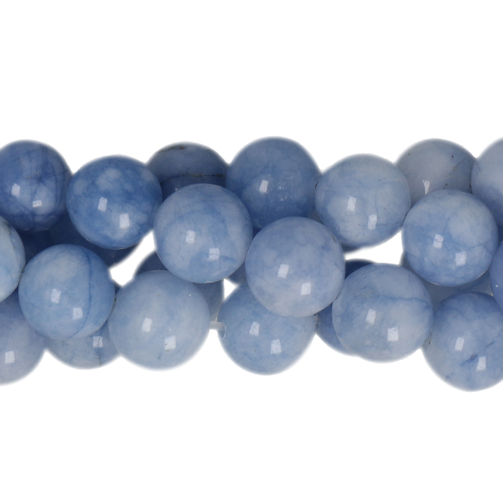 dyed jade aquamarine smooth round 10mm | 15/16-inch strand