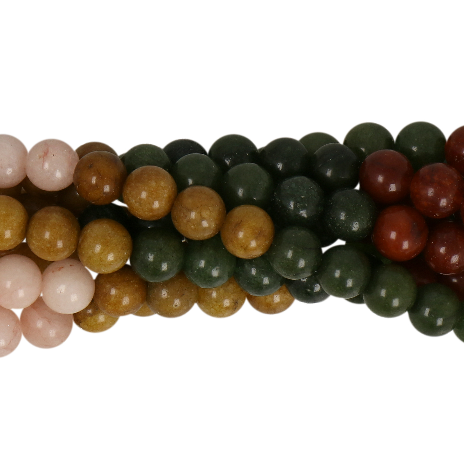 dyed jade nature mix smooth round 6mm | 15/16-inch strand