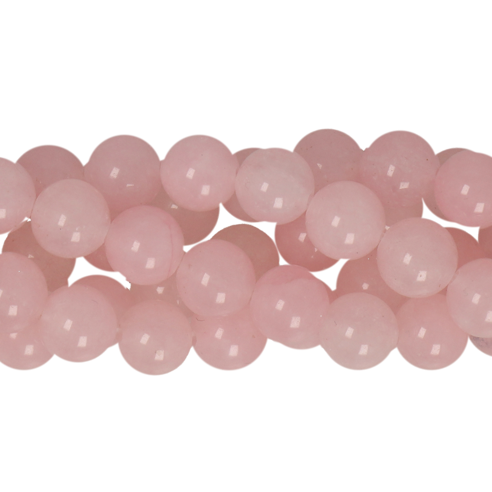dyed jade pink smooth round 8mm | 15/16-inch strand