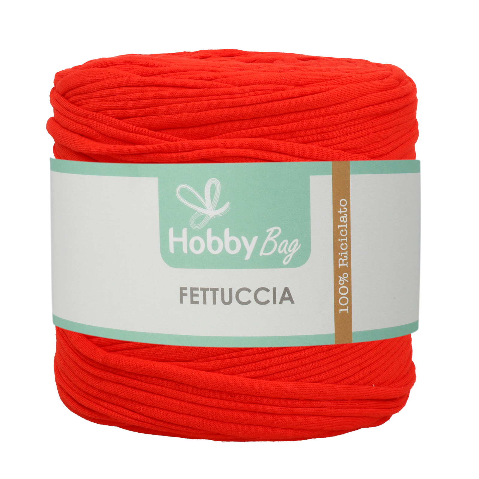 hobbybag t-shirt yarn fettuccia - tomate - 500-800gr (110-130mt) | 1st