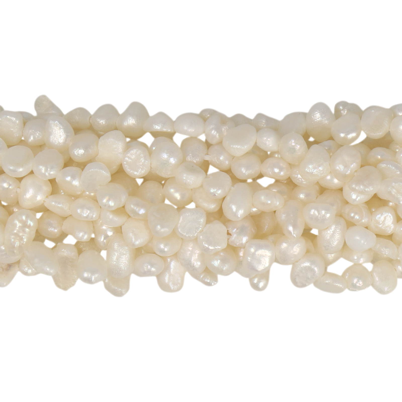 Perle Barocche Irregolari 10 Mm Imitazione Perla D'acqua Dolce - Bianco - Foto 8