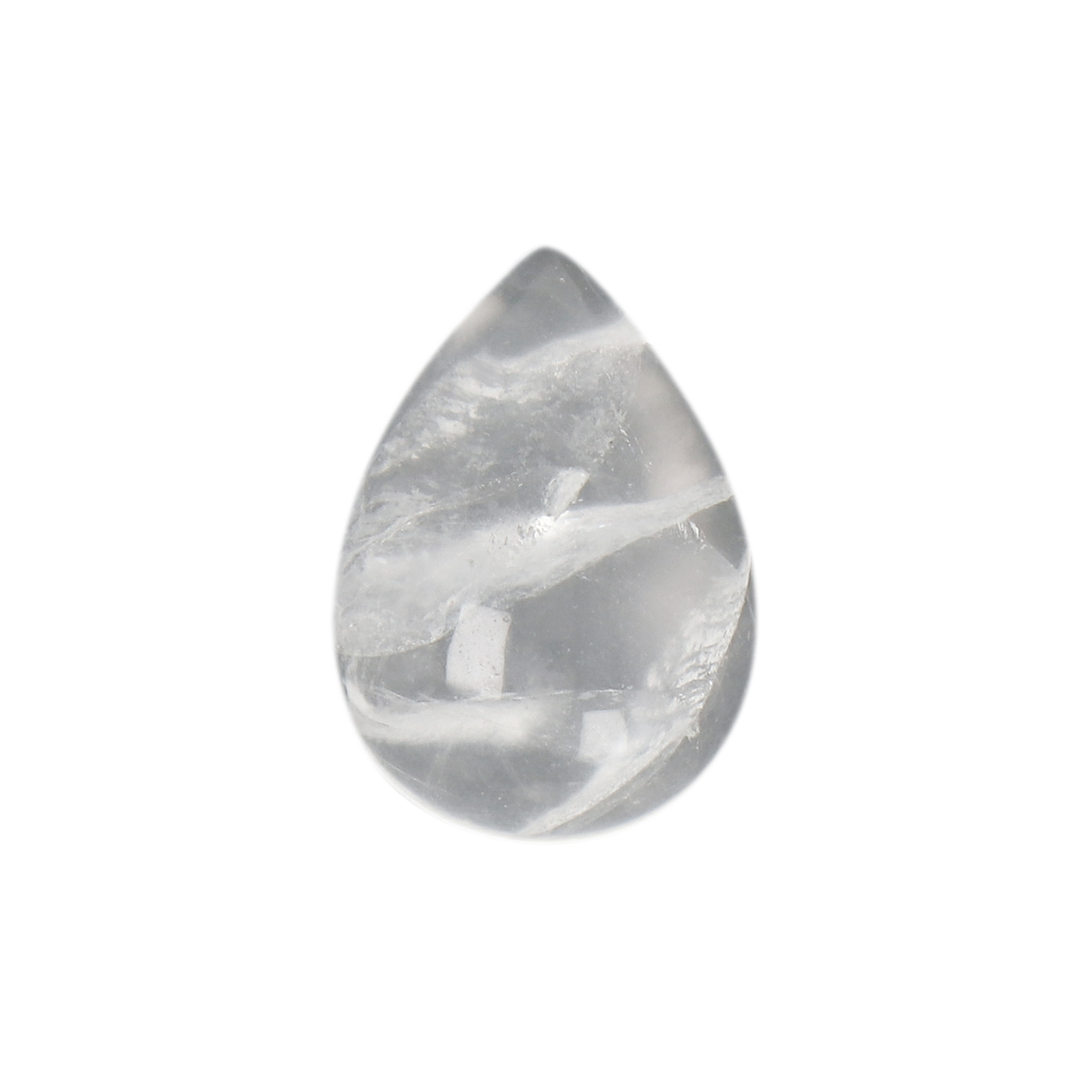 rock crystal cabochon smooth drop 18x13mm | 1pc