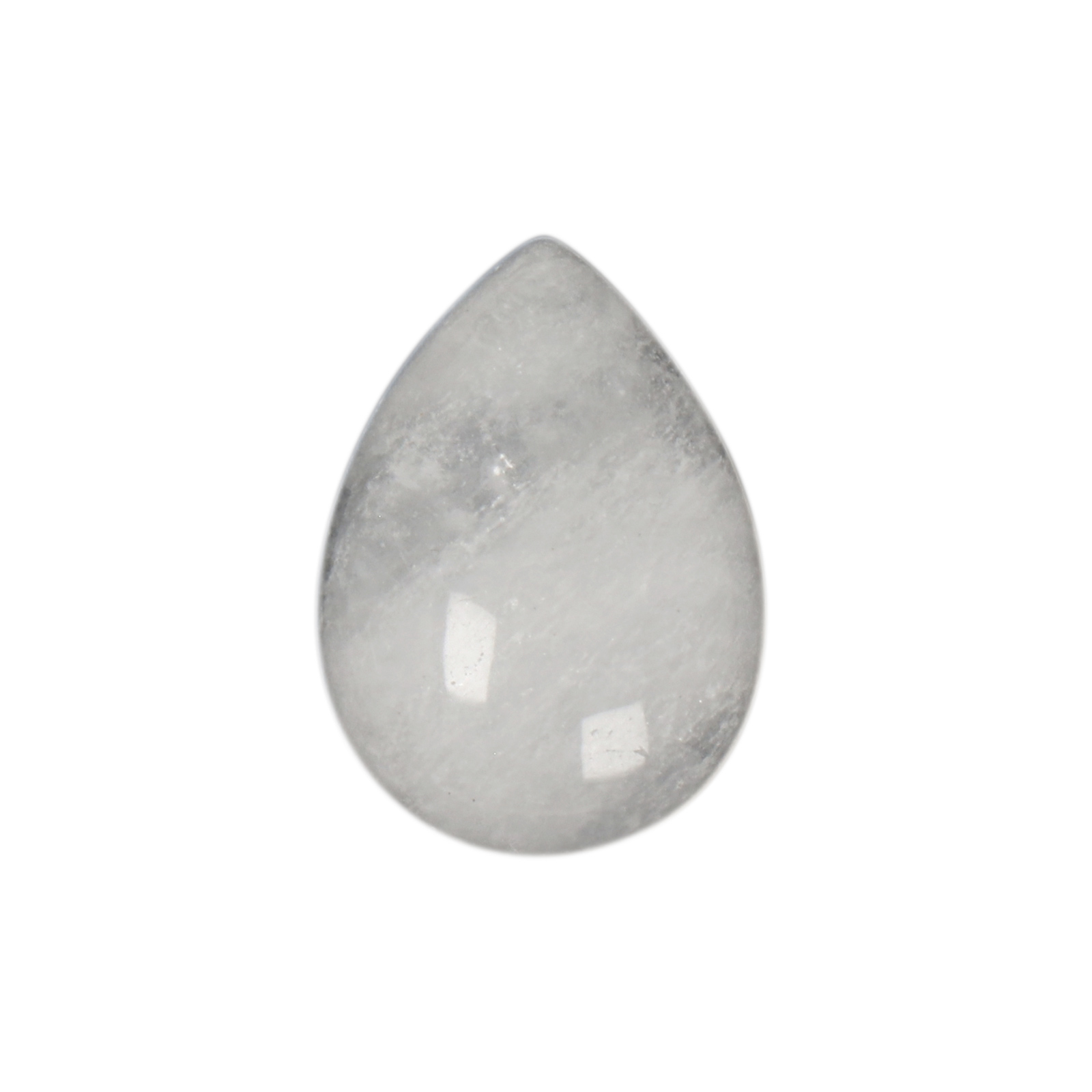 white jade cabochon smooth drop 18x13mm | 1pc