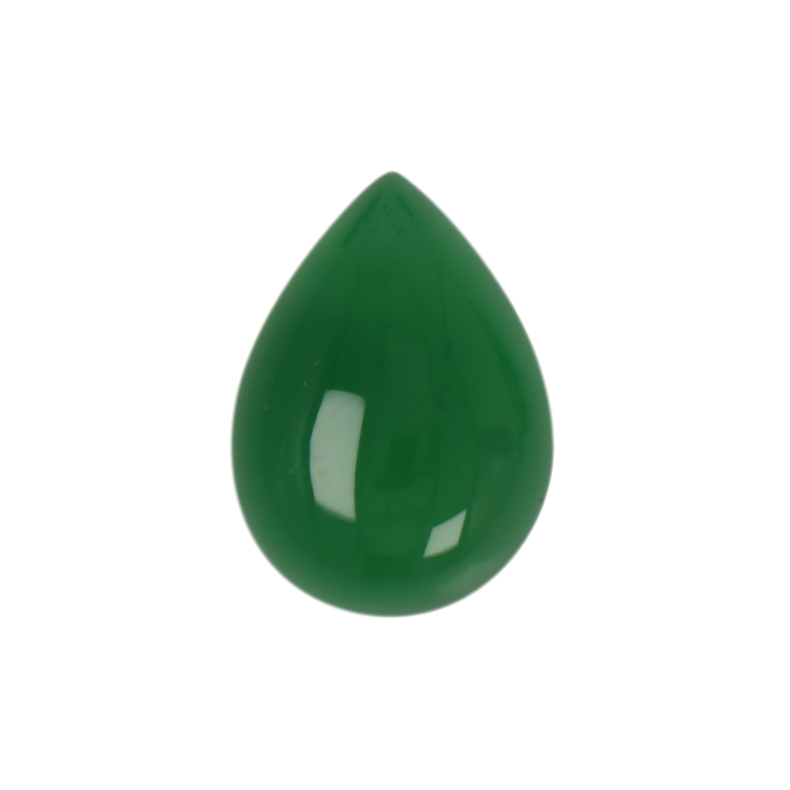 green onix cabochon smooth drop 18x13mm | 1pc