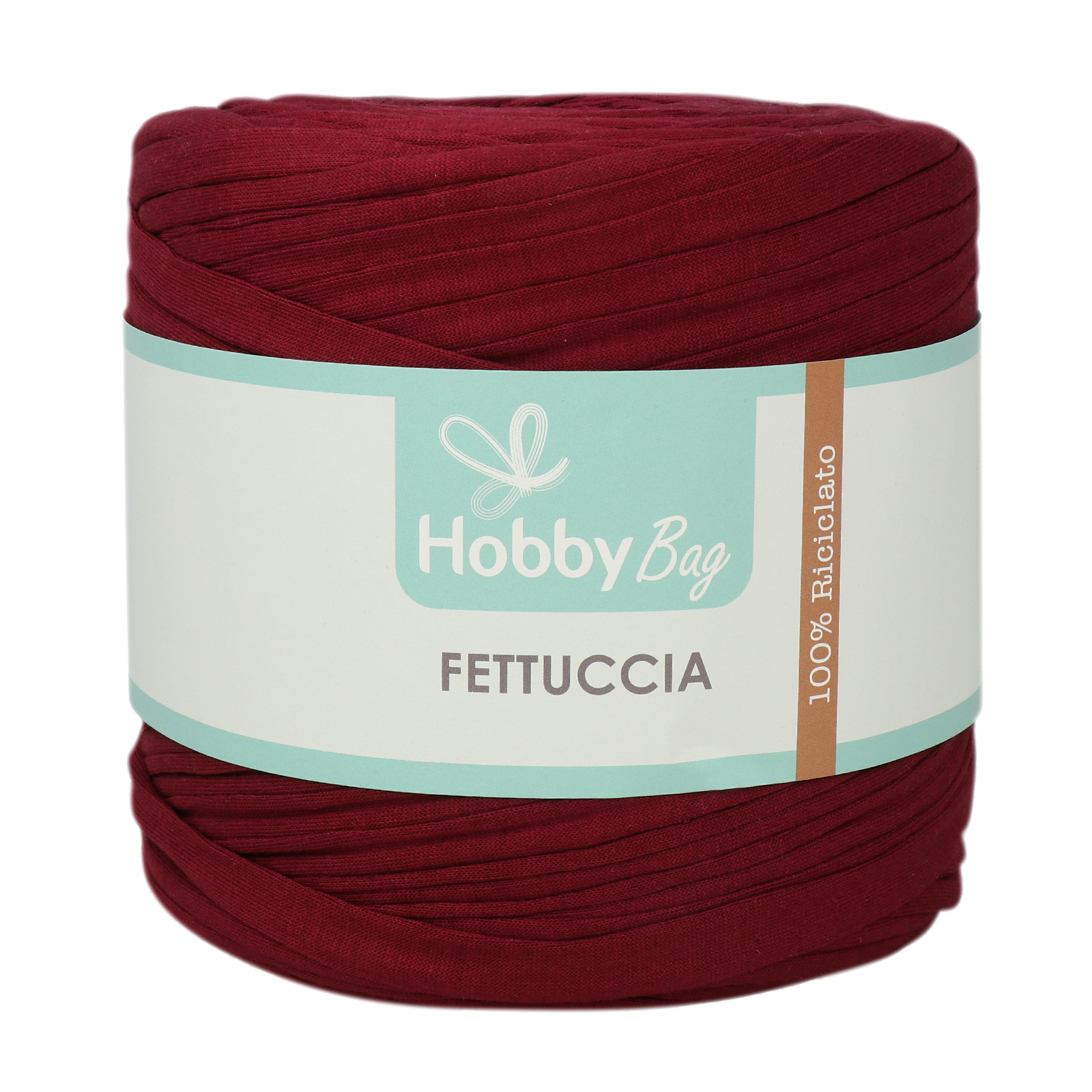 hobbybag t-shirt yarn fettuccia - sangria - 500-800gr (110-130mt) | 1st