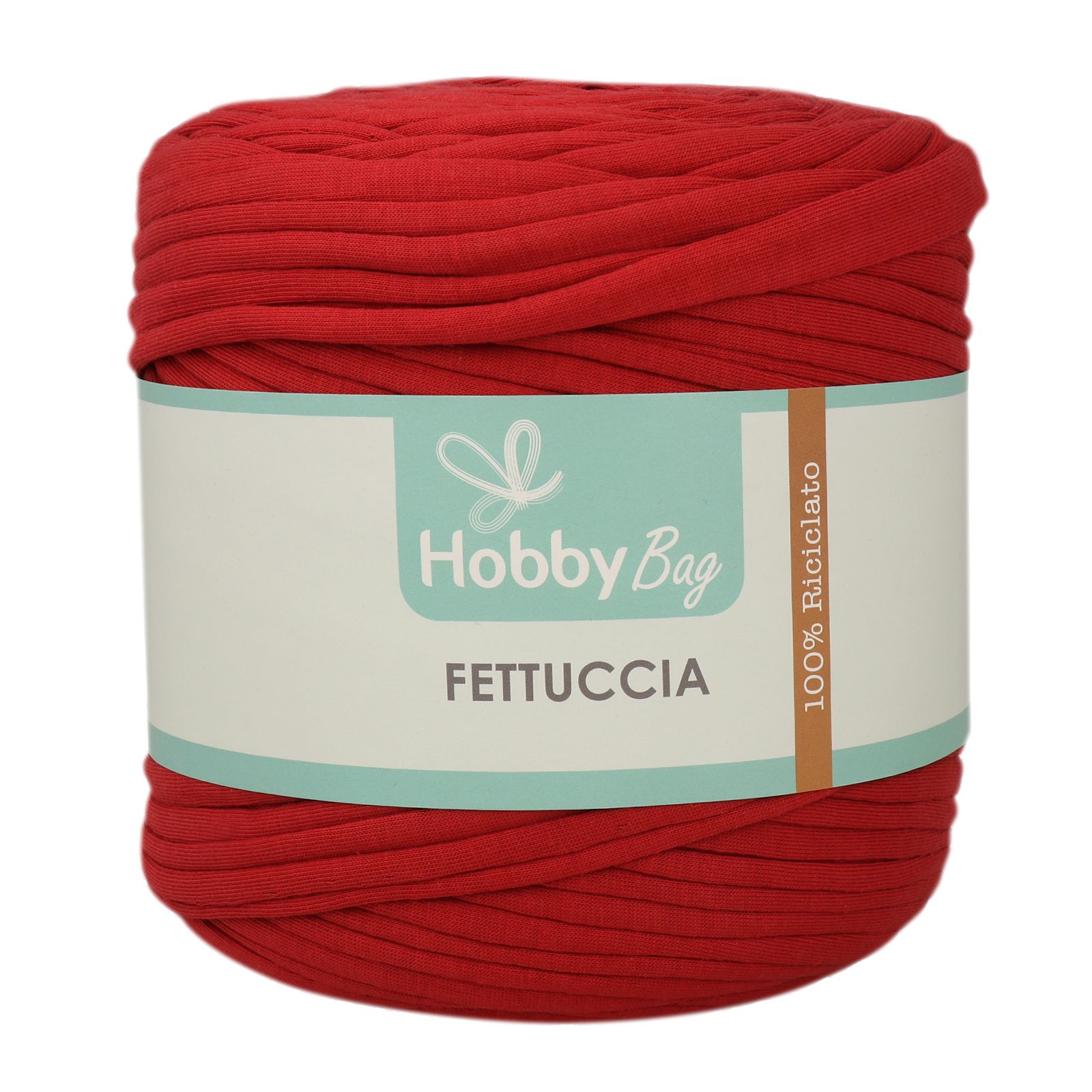 hobbybag t-shirt yarn fettuccia - vintage rot - 500-800gr (110-130mt) | 1st