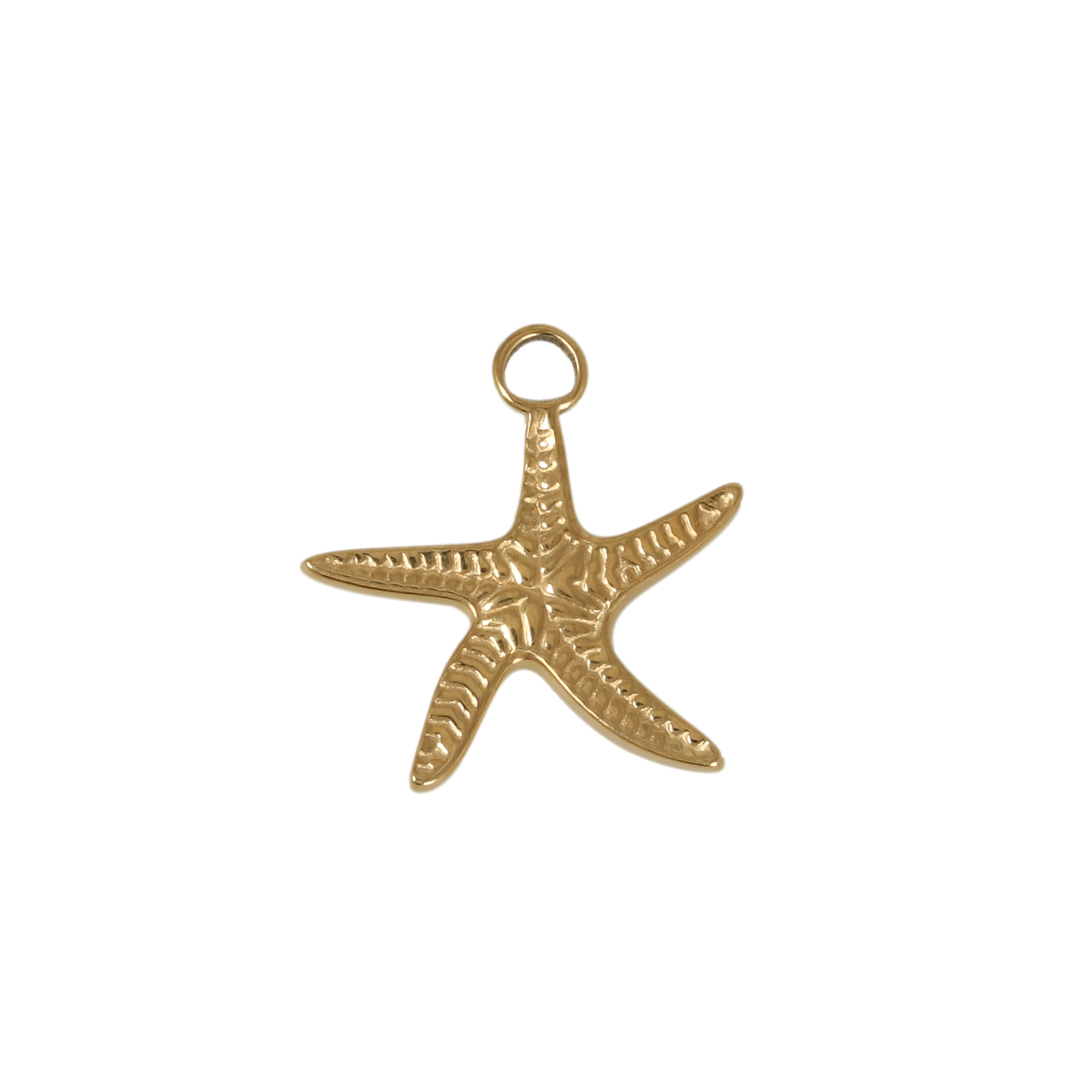 gold plated stainless steel seastar charm 14mm | 1pc