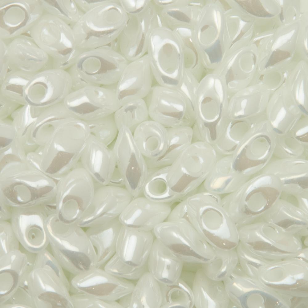 long magatama miyuki 7x4mm opaque white pearl | 10gr