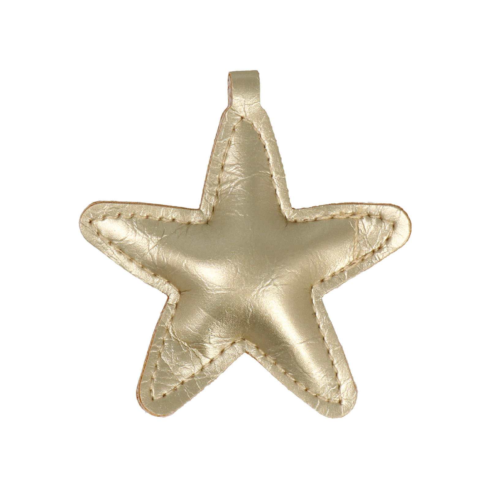 bag charm aus kunstleder - stern gold 7x5cm | 1st