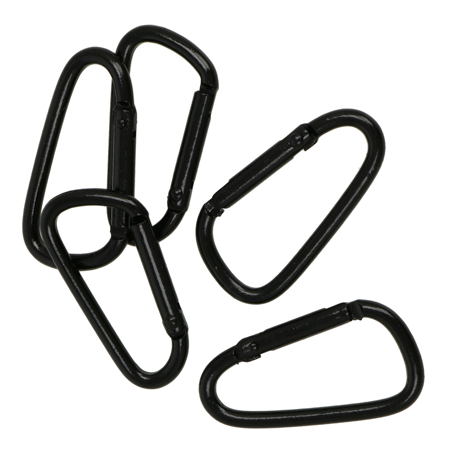 d-shaped lobster clasp - black 24x44,6mm | 5pc