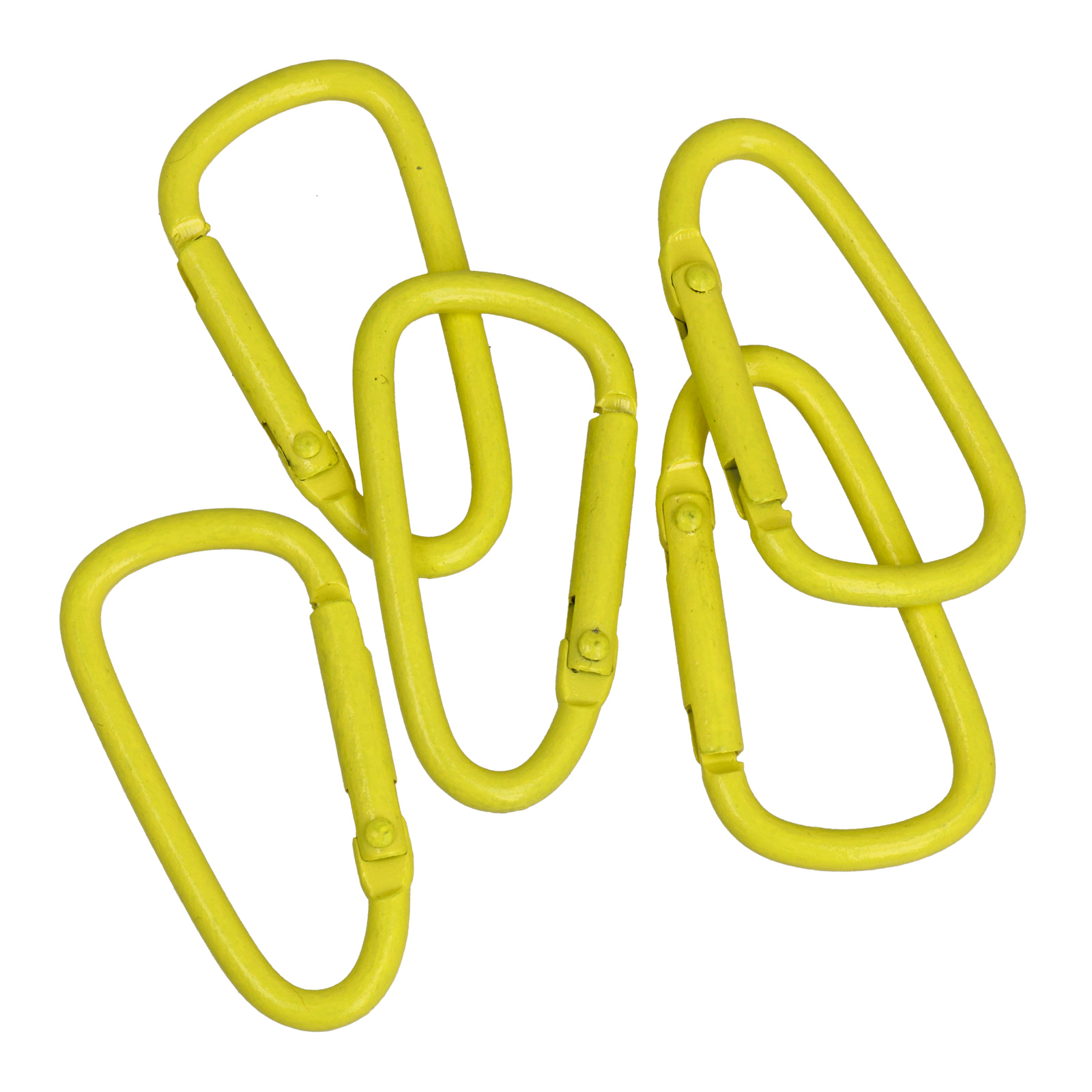 d-shaped lobster clasp - yellow 24x44,6mm | 5pc