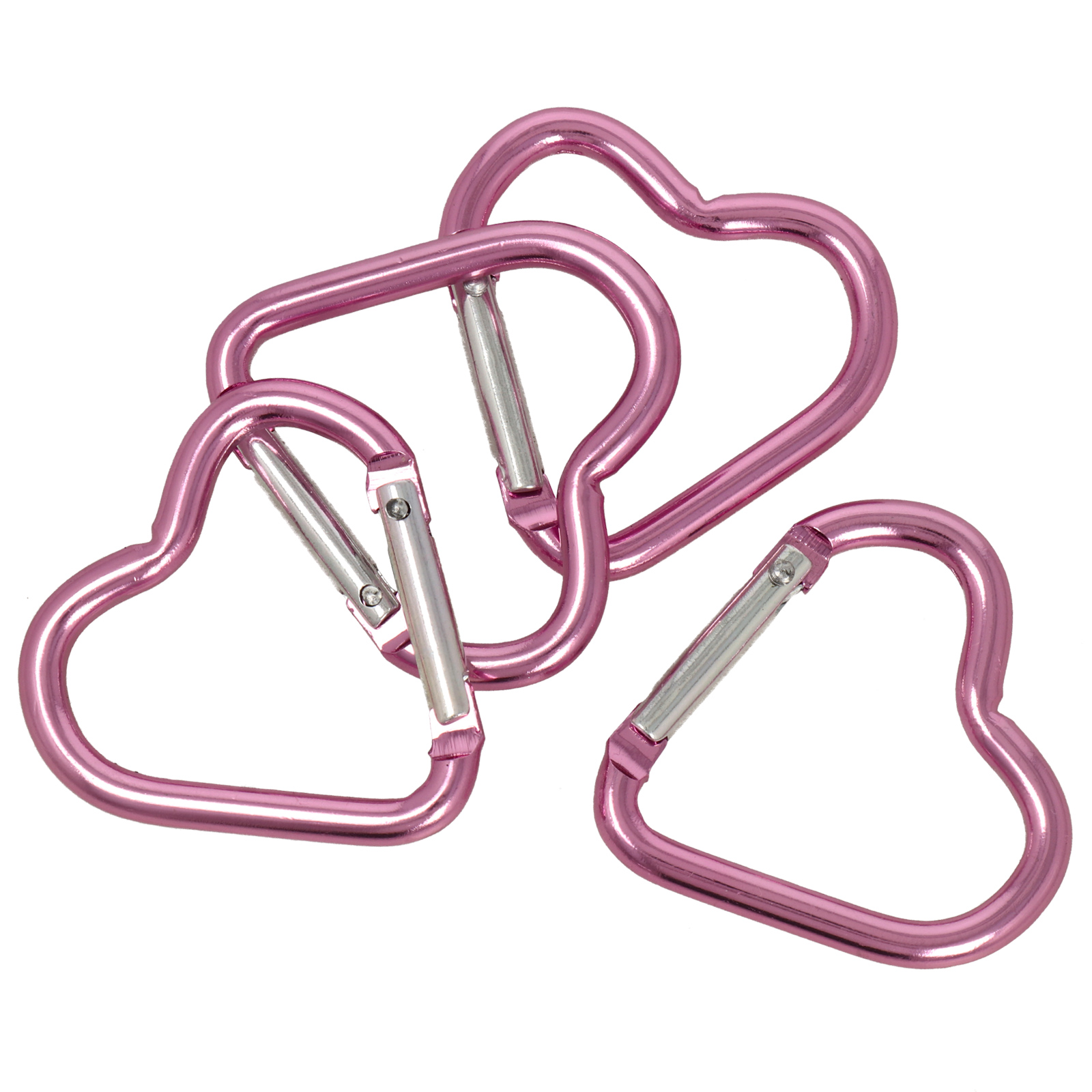 heart-shaped lobster clasp - pink 42,7x44,6mm | 4pc