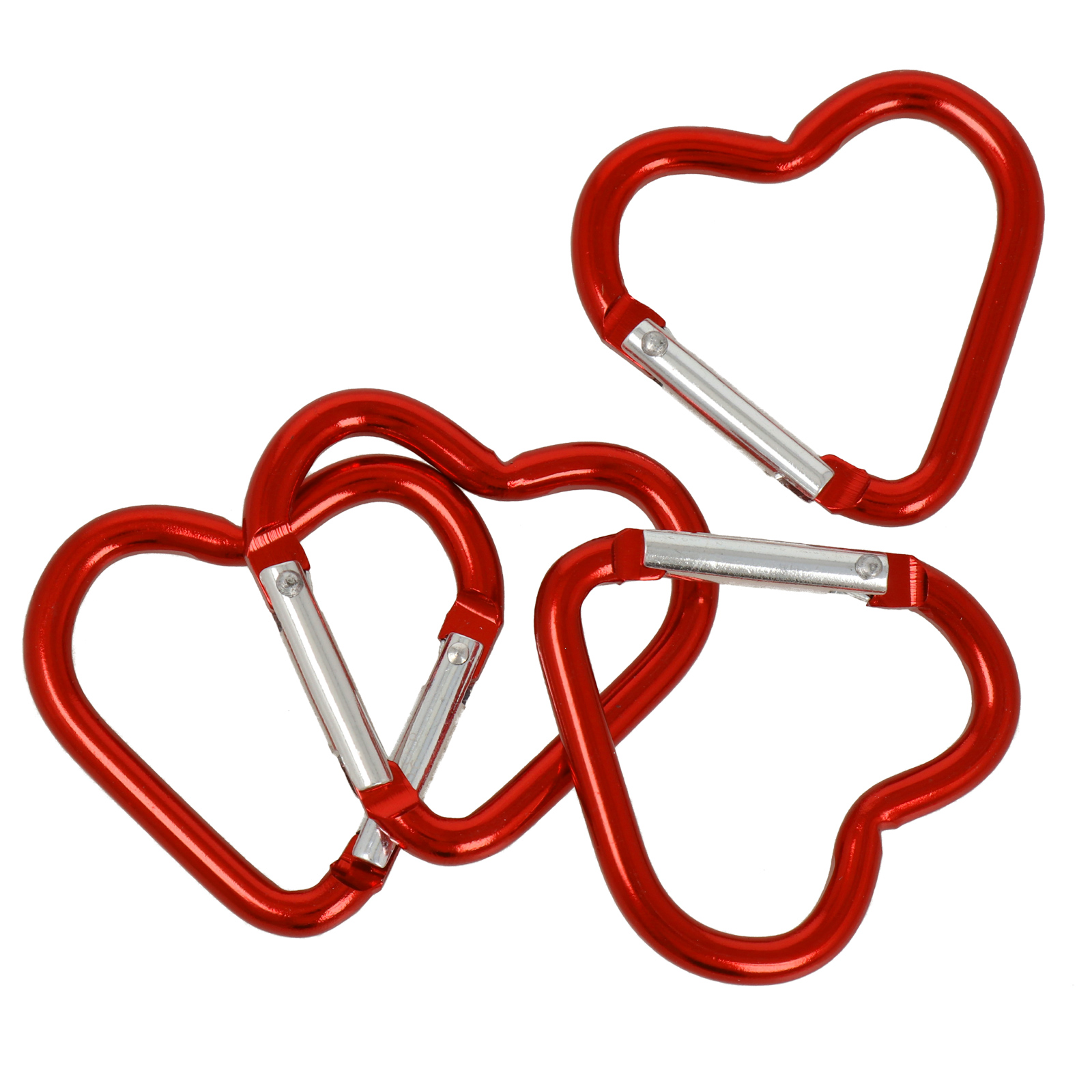 heart-shaped lobster clasp - red 42,7x44,6mm | 4pc