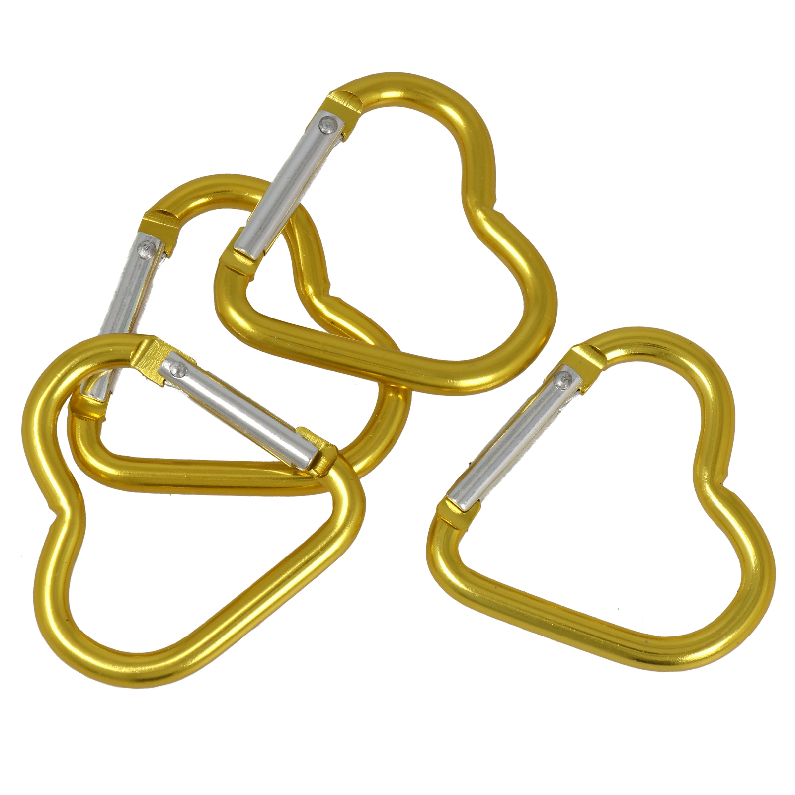 heart-shaped lobster clasp - yellow 42,7x44,6mm | 4pc