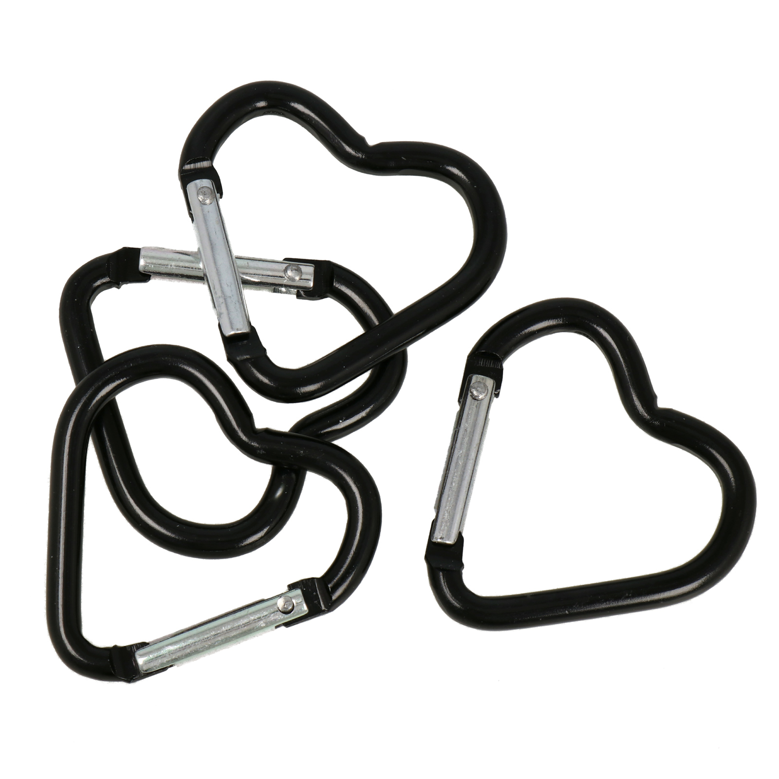 heart-shaped lobster clasp - black 42,7x44,6mm | 4pc