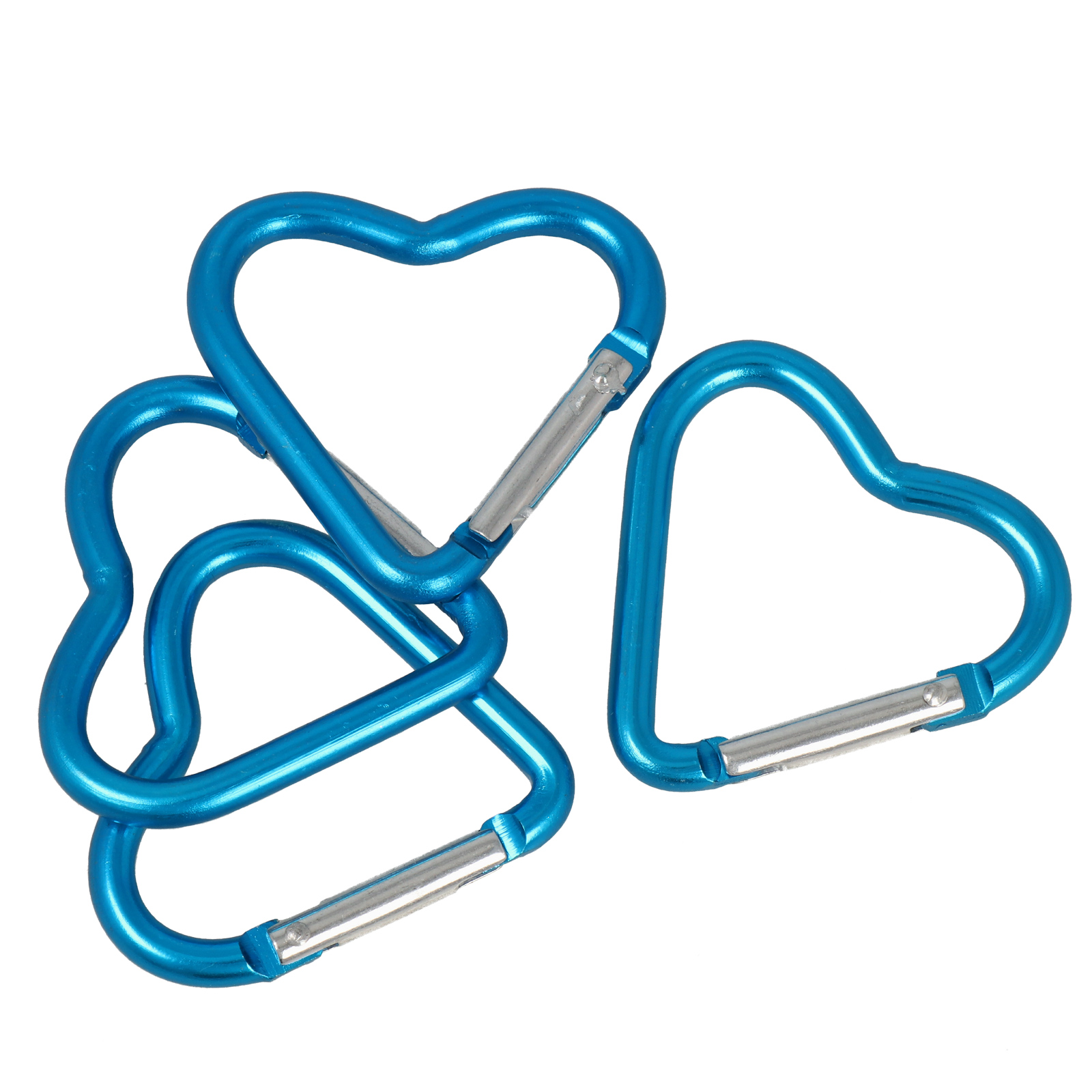 heart-shaped lobster clasp - blue 42,7x44,6mm | 4pc