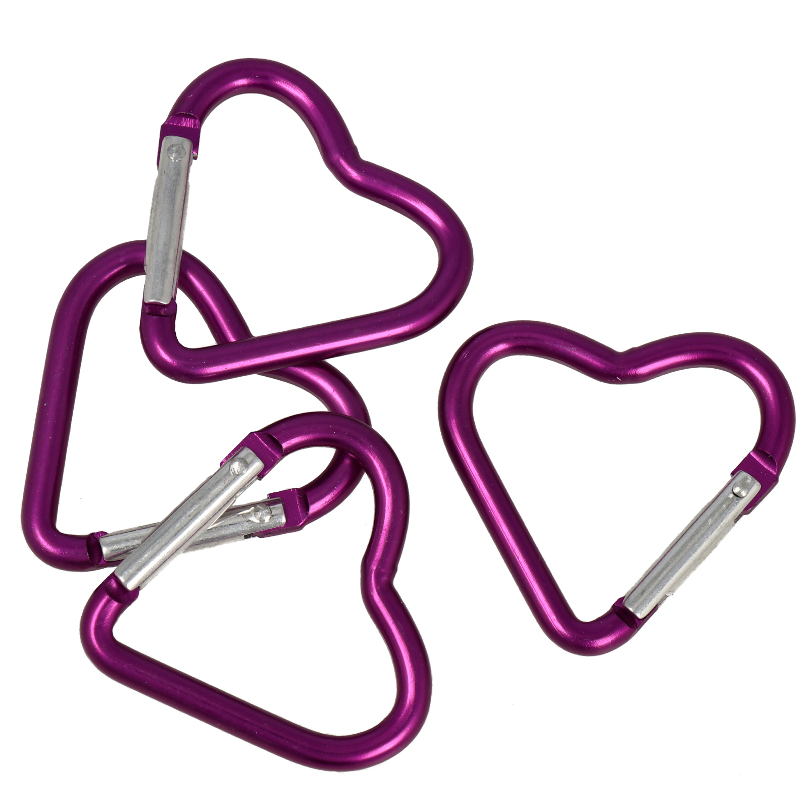 heart-shaped lobster clasp - dark purple 42,7x44,6mm | 4pc