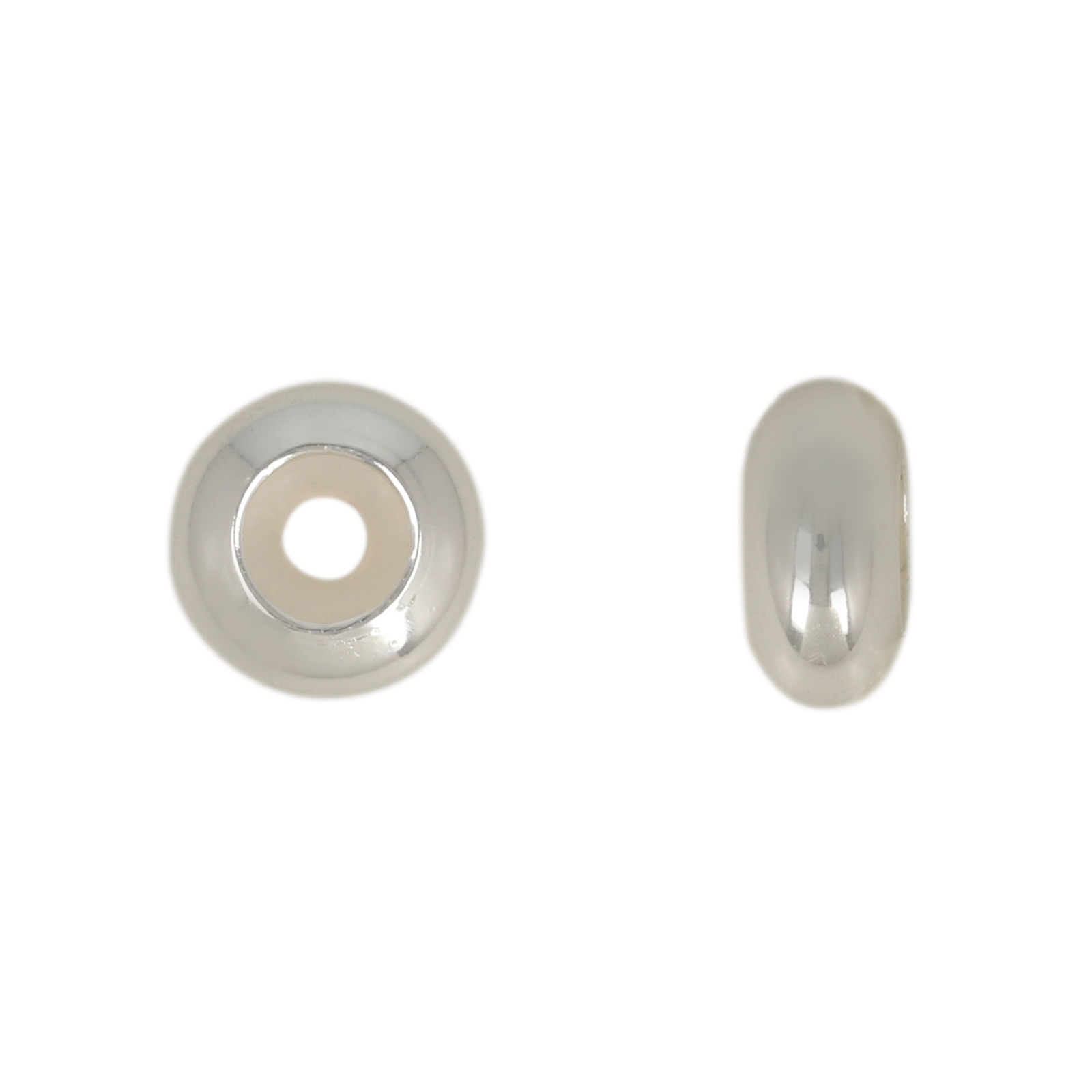 silver plated sliding knot clasps roundelle 8x4mm | 2pc