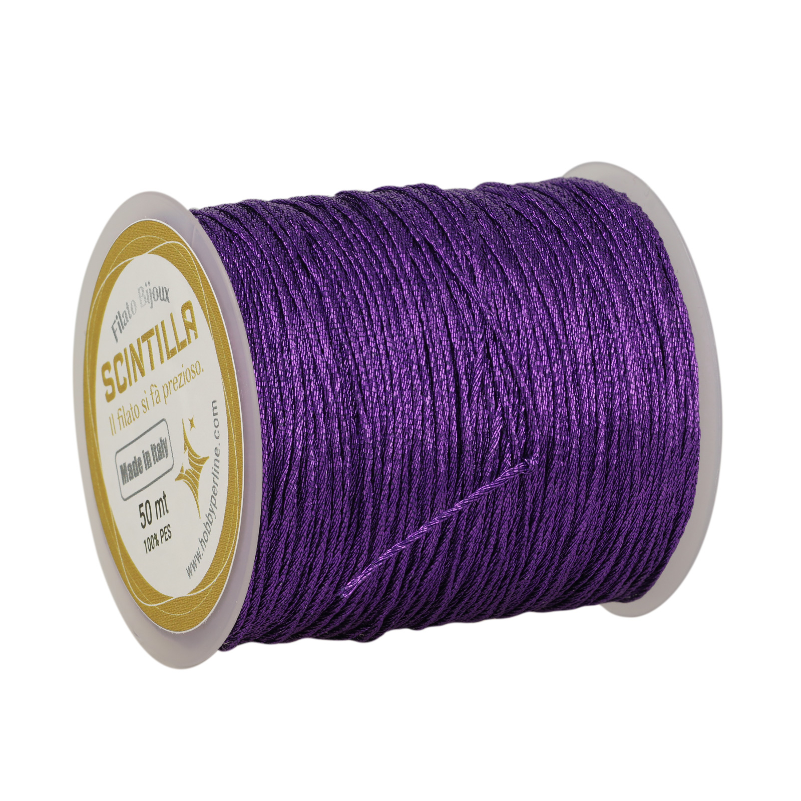 crochet jewel thread scintilla grandé - purple - 50mt | 1pc