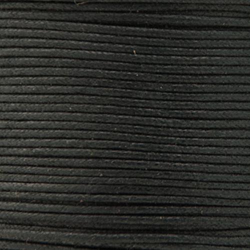 black waxed cotton cord 1mm | 25mt