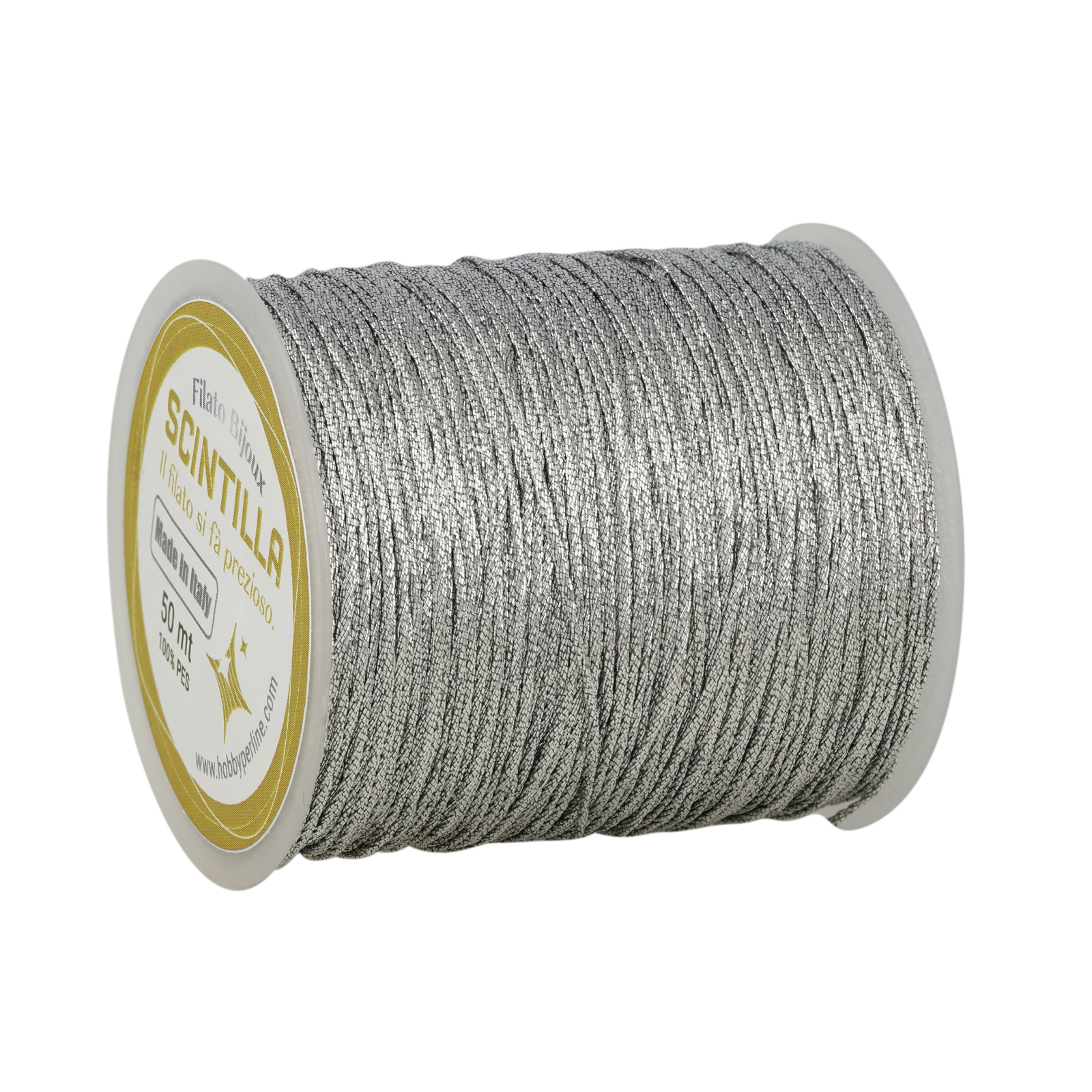 häkelgarn für schmuc scintilla grandé - silber - 50mt | 1st