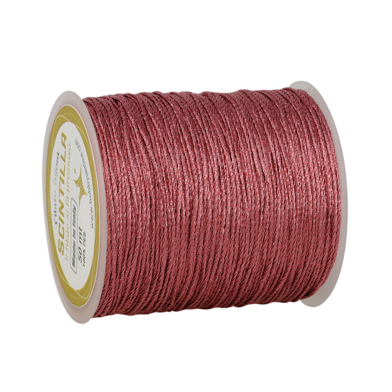 crochet jewel thread scintilla grandé - rosa - 50mt | 1pc