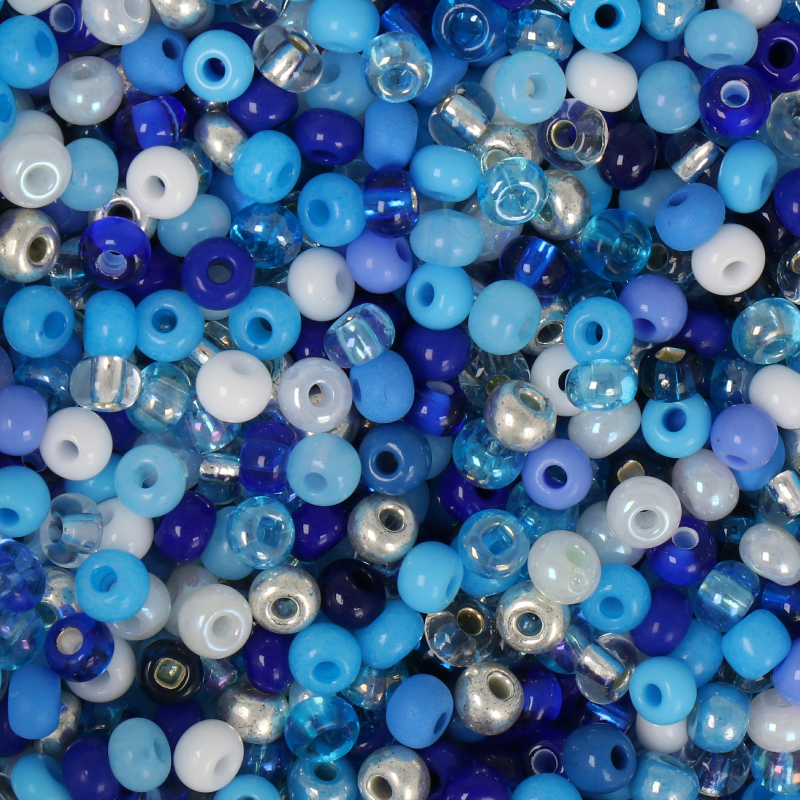 preciosa seed bead rocailles 6/0 blue mix | 40gr