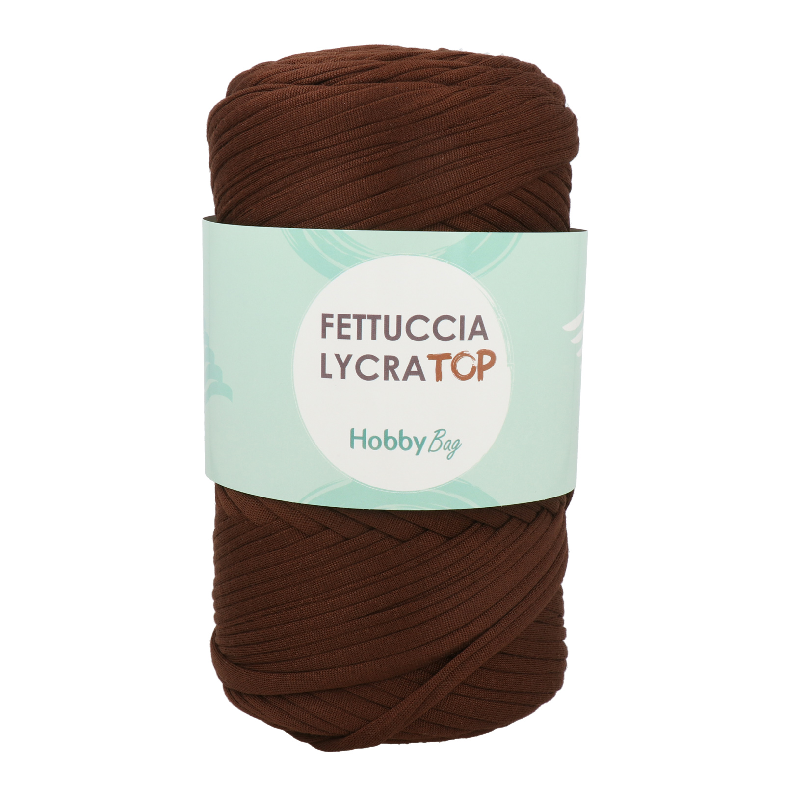 hobbybag t-shirt yarn fettuccia lycra top - cocoa (52) - 400gr (105mt) | 1pc