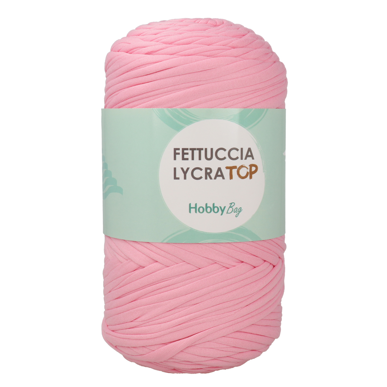 hobbybag t-shirt yarn fettuccia lycra top - candy pink (31) - 400gr (105mt) | 1pc
