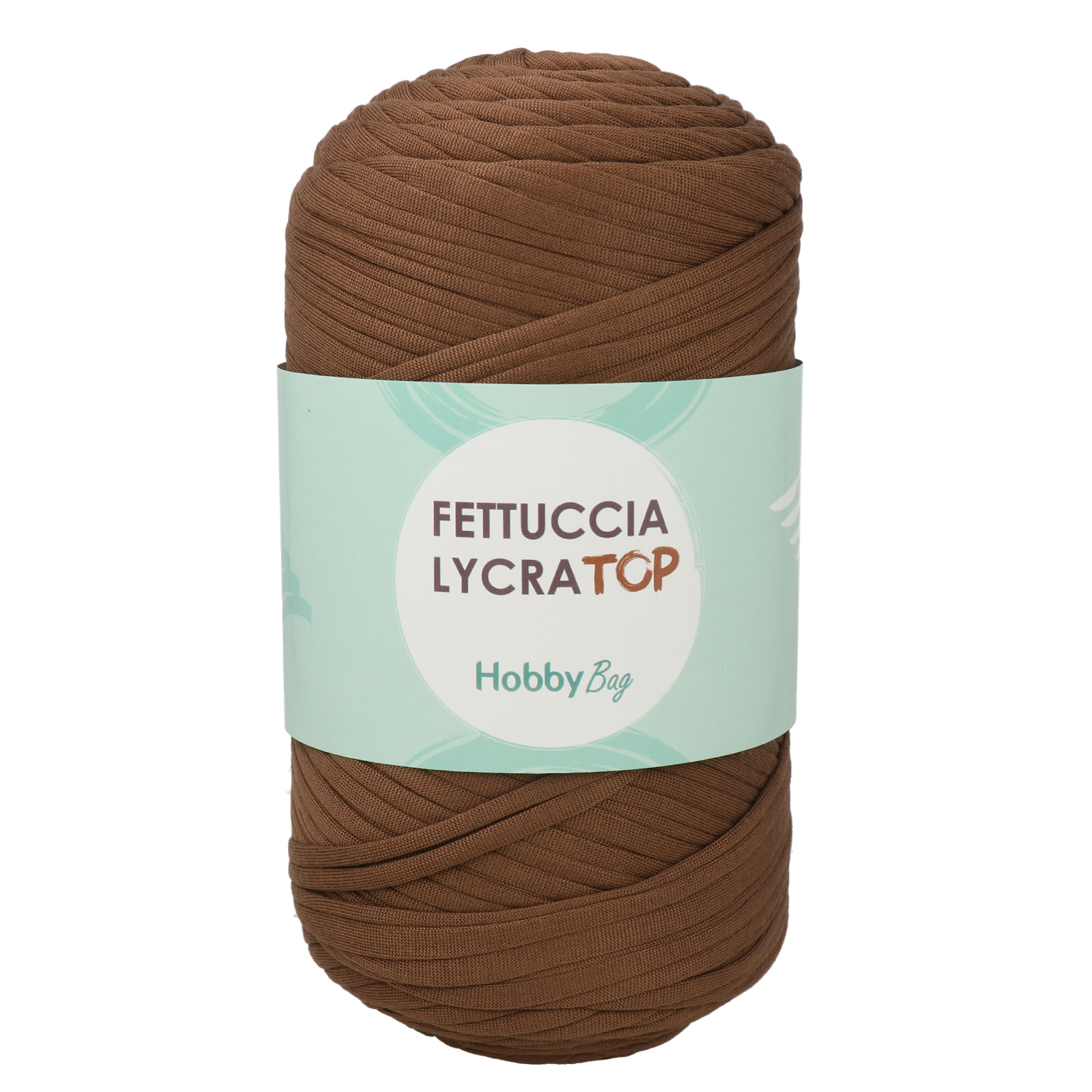 hobbybag t-shirt yarn fettuccia lycra top - toffee (11) - 400gr (105mt) | 1pc