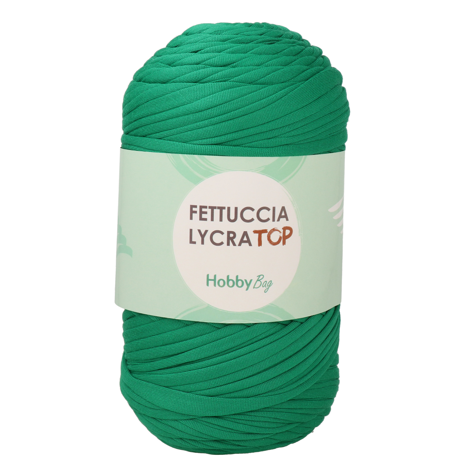 hobbybag t-shirt yarn fettuccia lycra top - victorian green (22) - 400gr (105mt) | 1pc