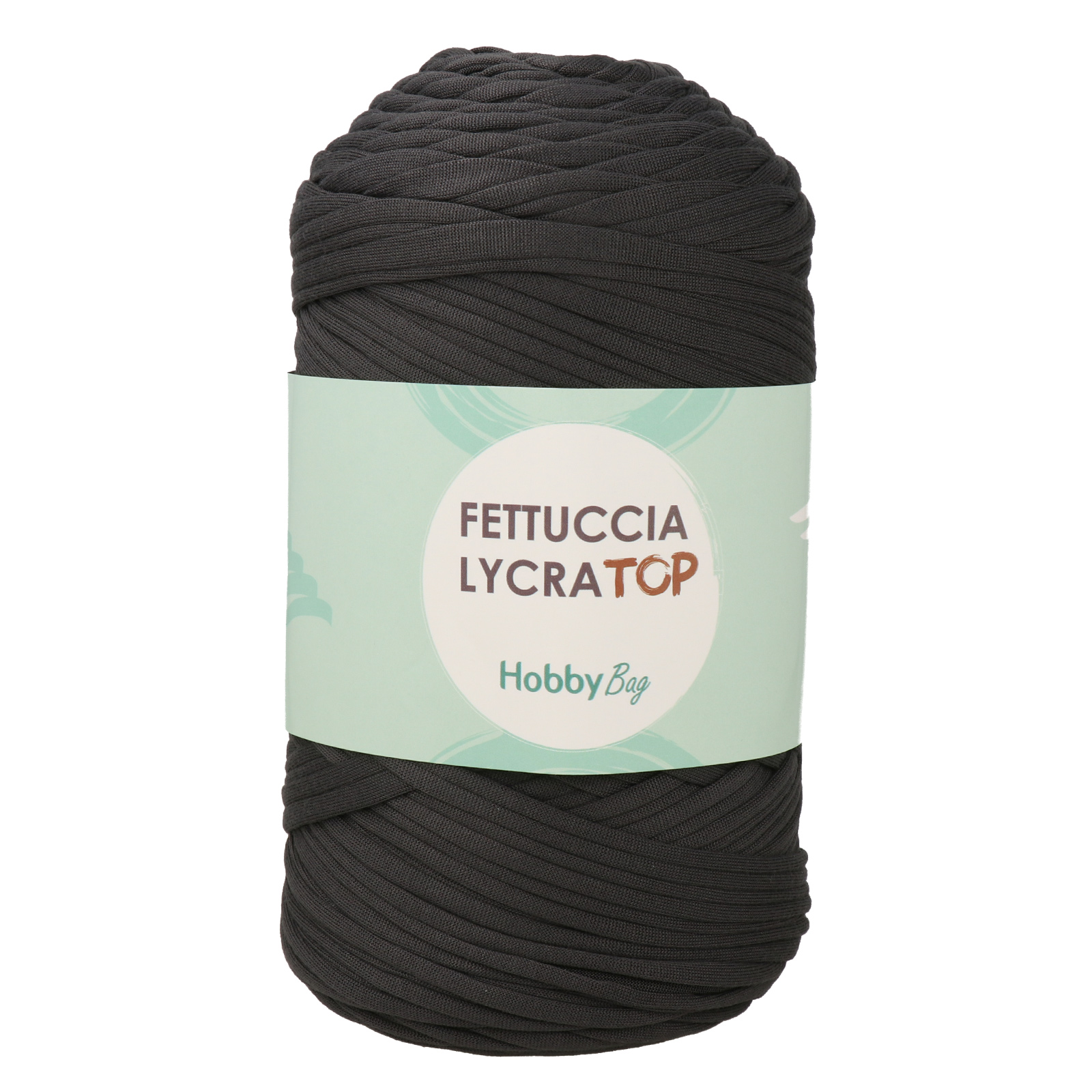hobbybag t-shirt yarn fettuccia lycra top - anthracite (53) - 400gr (105mt) | 1pc
