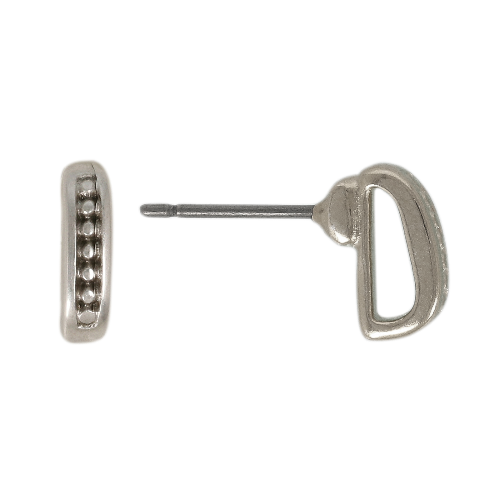 post earrings with grains antique silver plated 10x3mm | 2pc