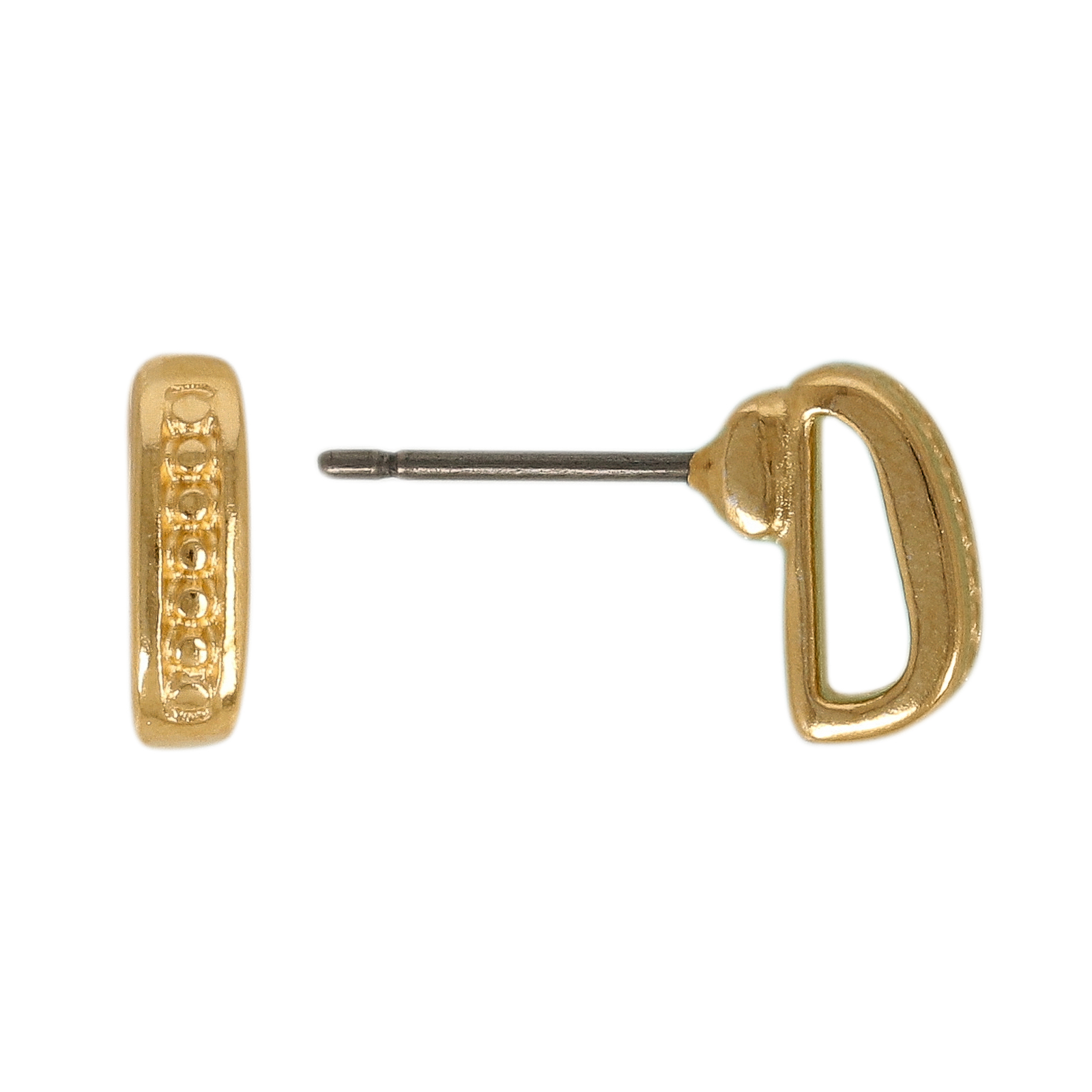 post earrings with grains gold plated 10x3mm | 2pc