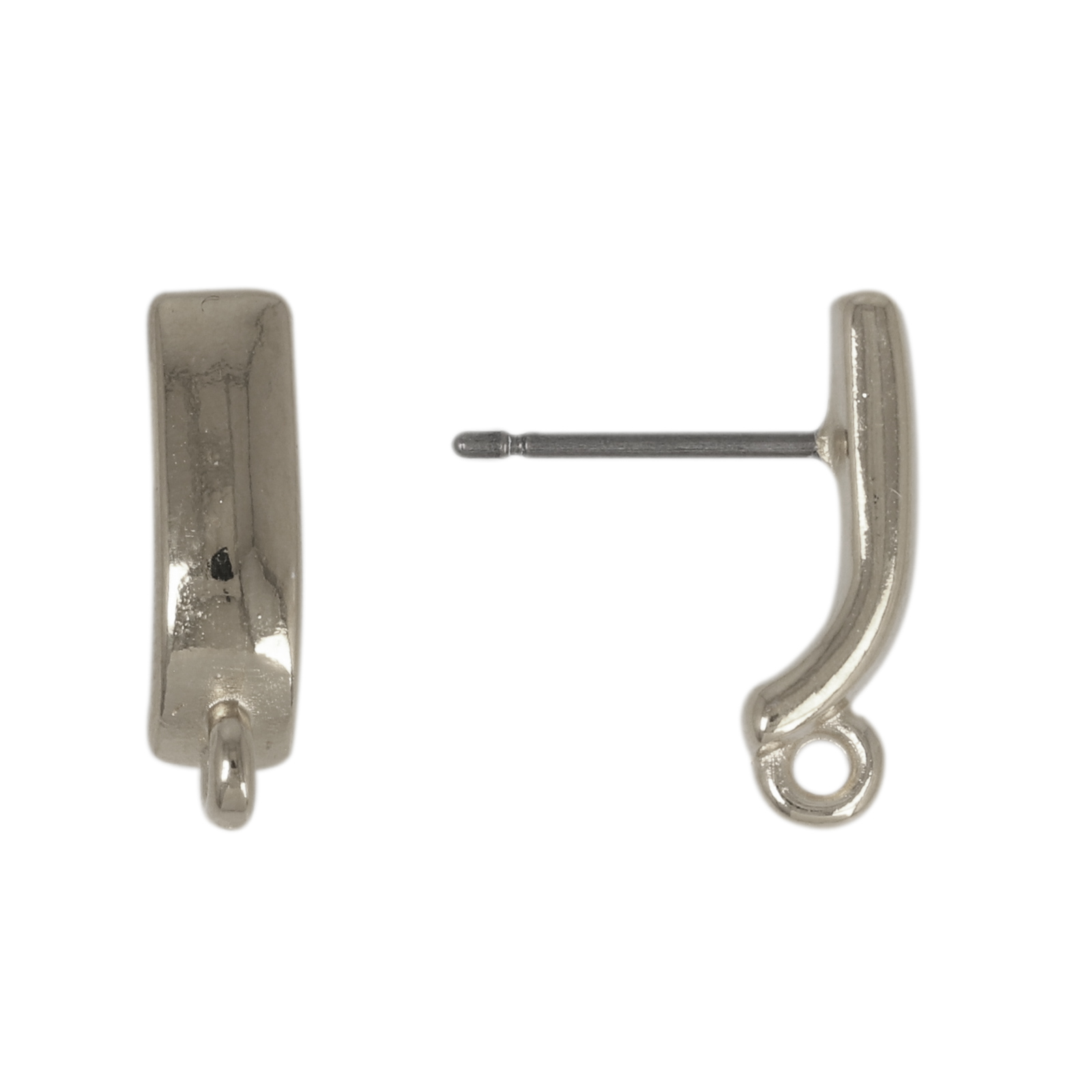post earrings antique silver plated bar 15x4mm | 2pc