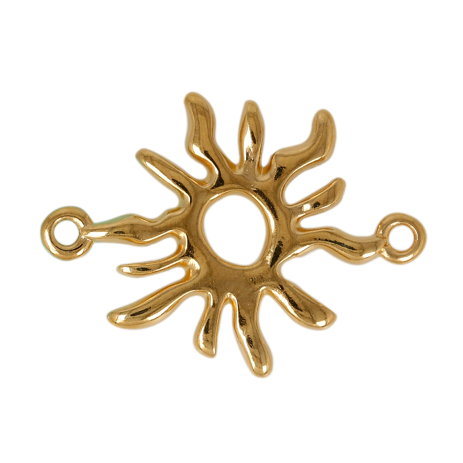 gold plated sun link 25x18mm | 1pc