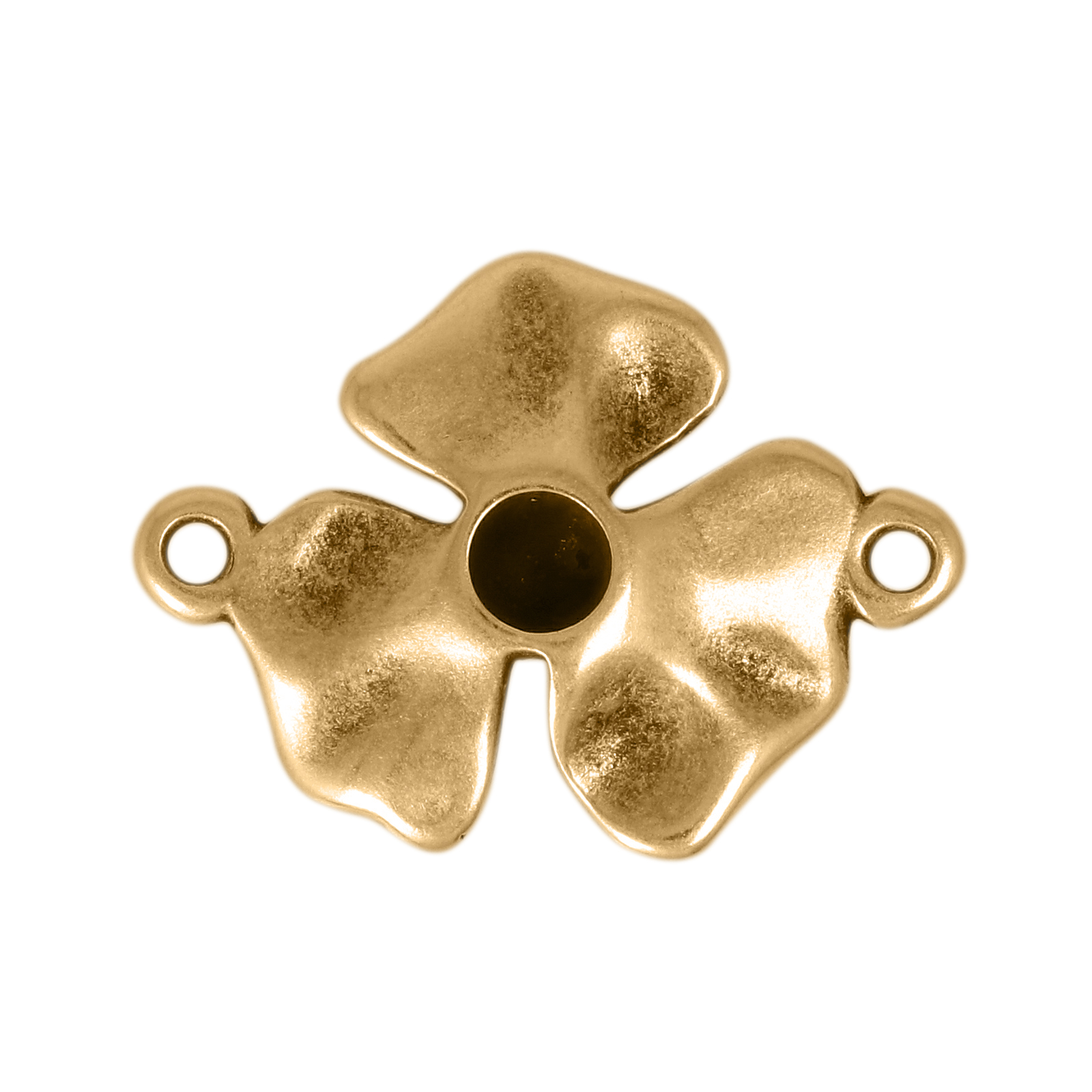 gold plated flower link 23x16,5m | 1pc