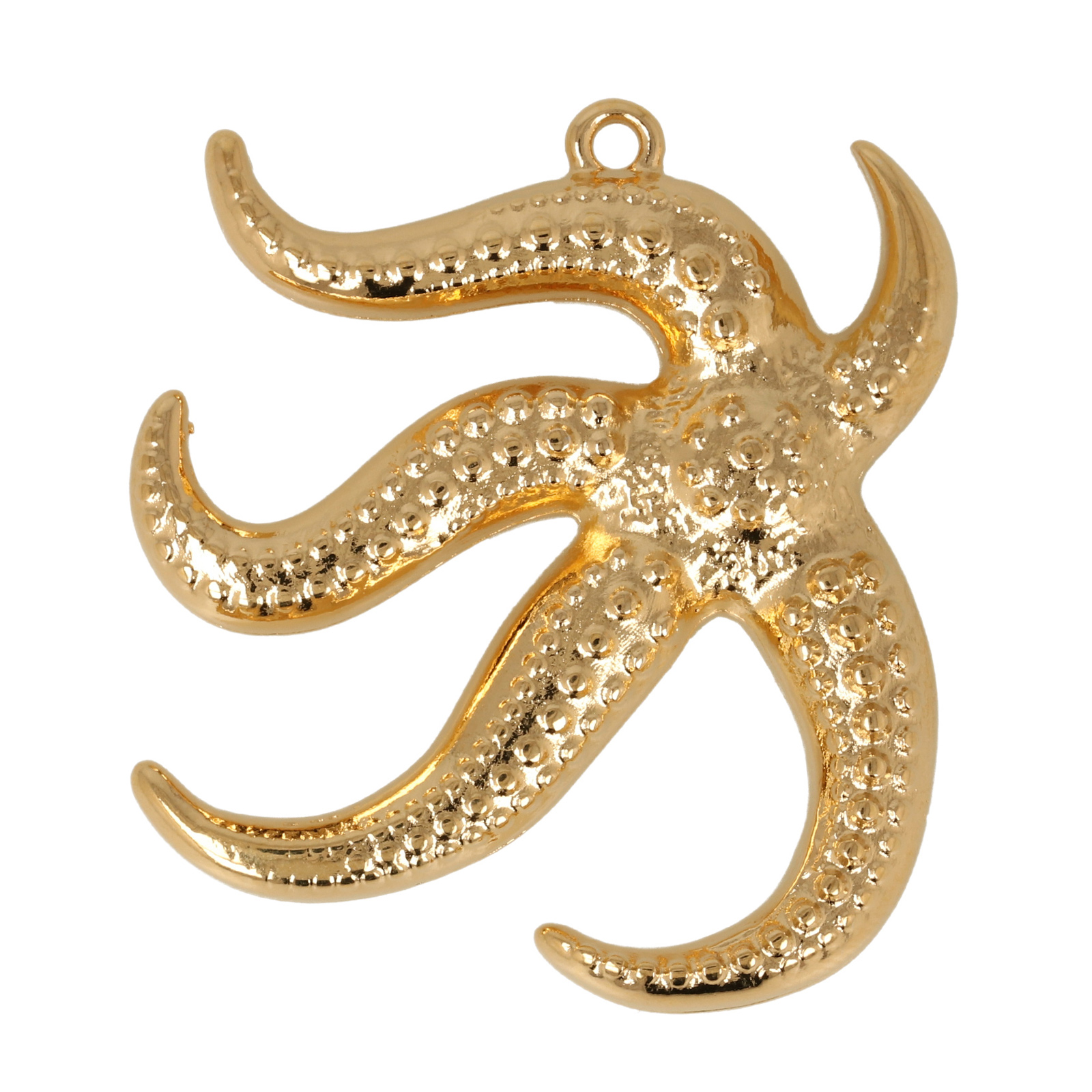 gold plated starfish pendant 43x40mm | 1pc