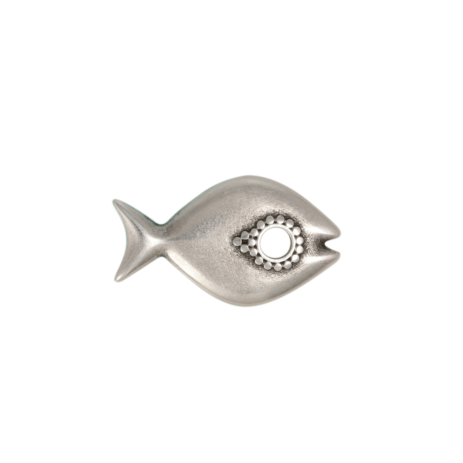 antique silver plated fish pendant 22x13mm | 1pc