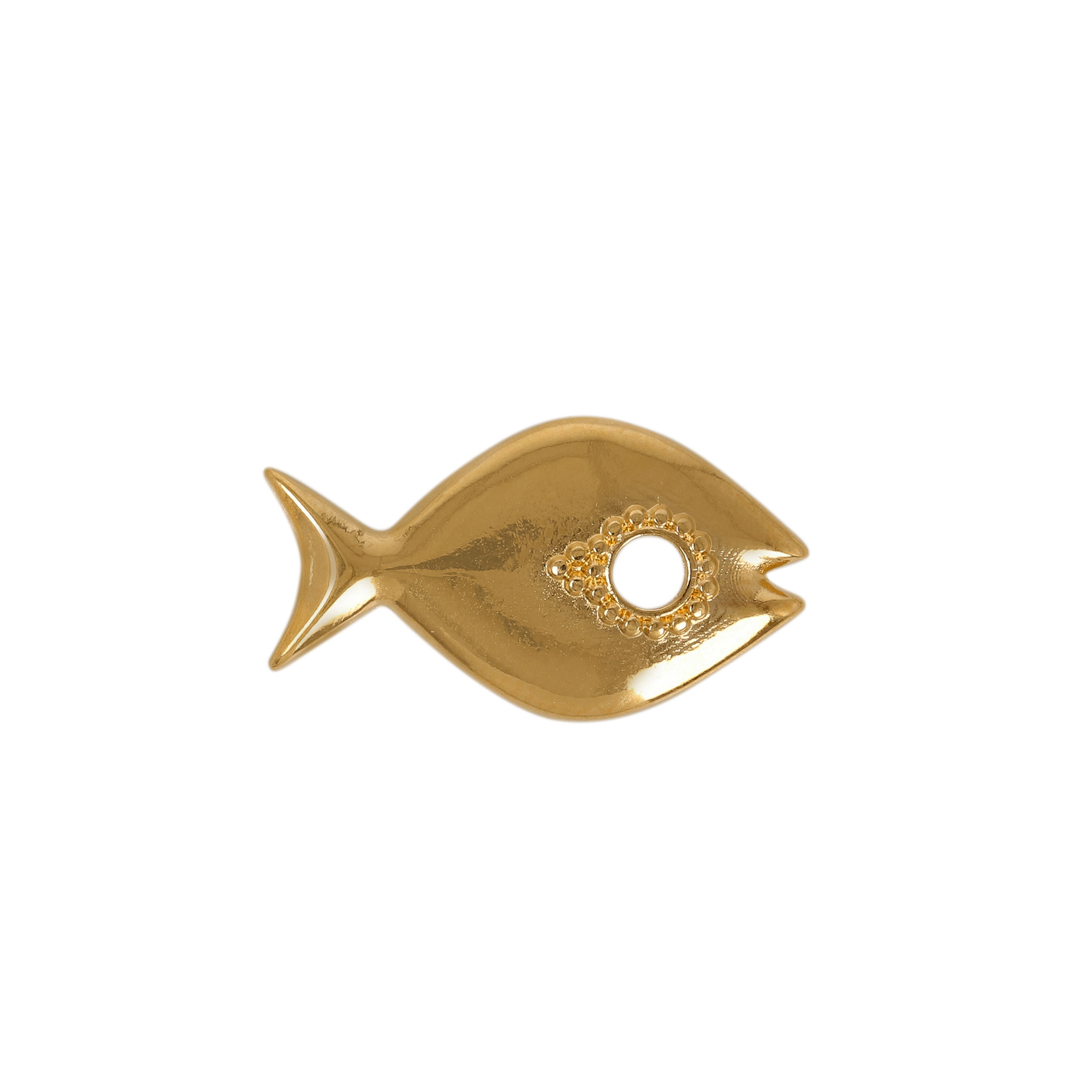 gold plated fish pendant 22x13mm | 1pc