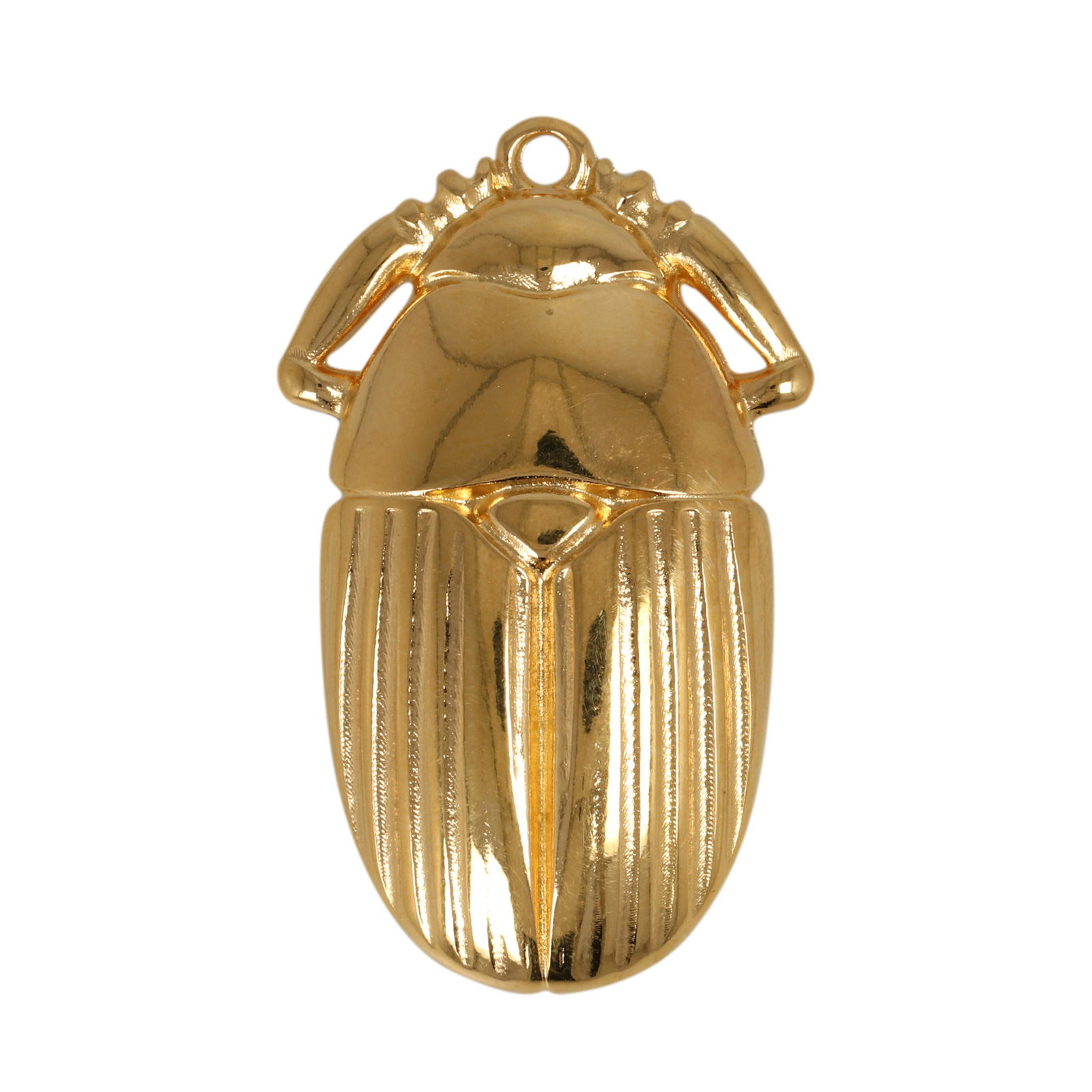 gold plated scarab pendant 40x24mm | 1pc