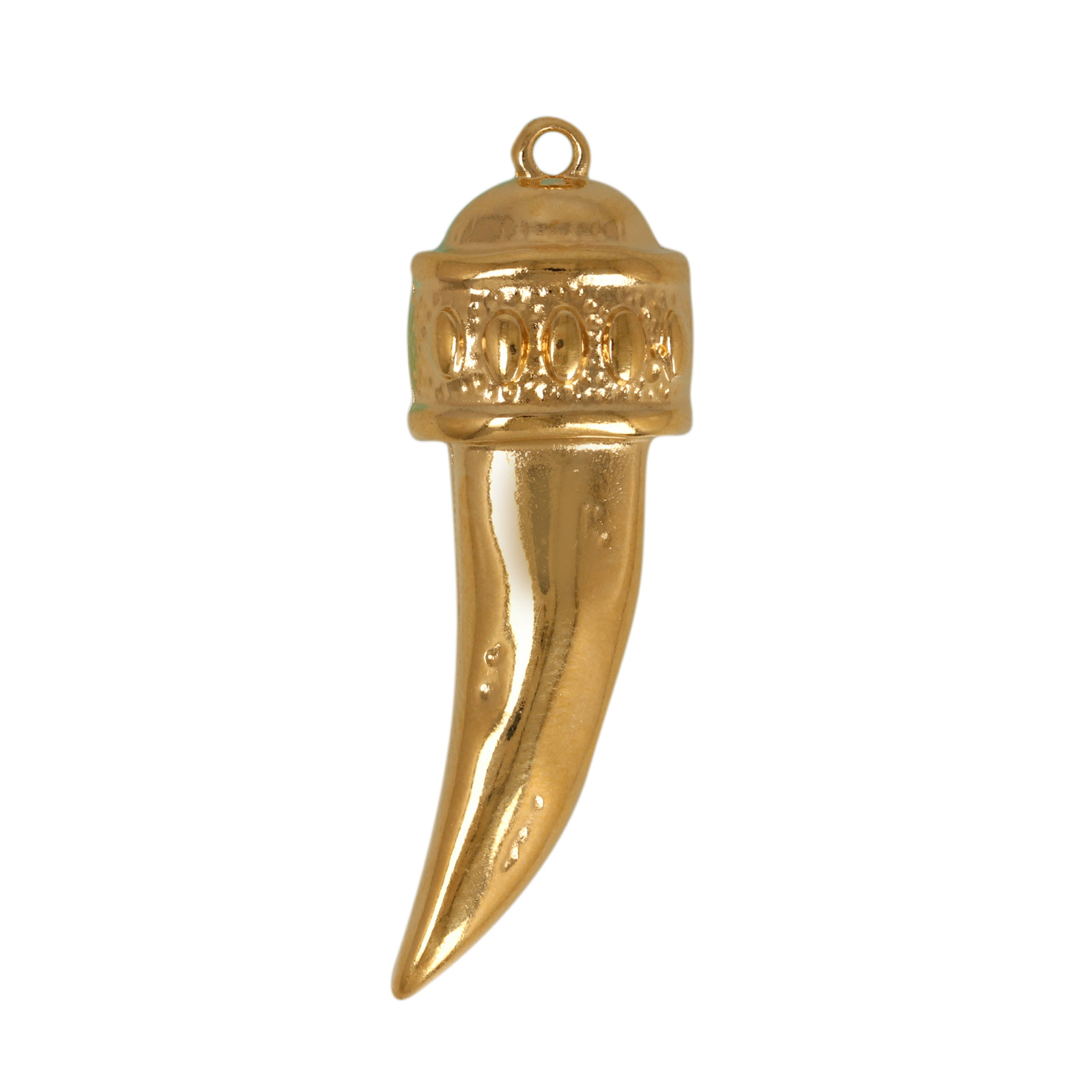 gold plated tooth pendant 40x14mm | 1pc