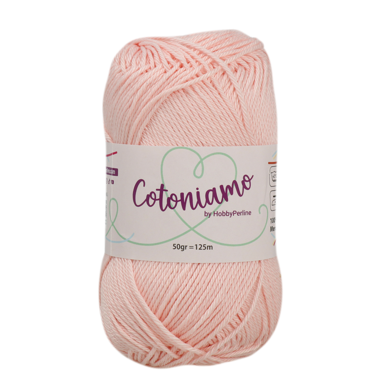 hobbyperline cotoniamo - light pink (968) - 50gr (125mt) | 1pc
