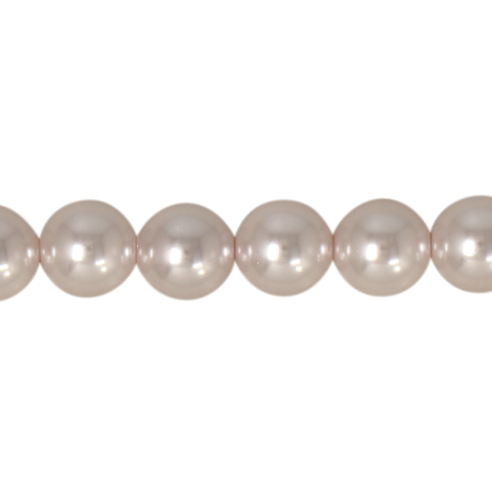 brilliant pearls round creamrose 6mm | strand 70pc approx.